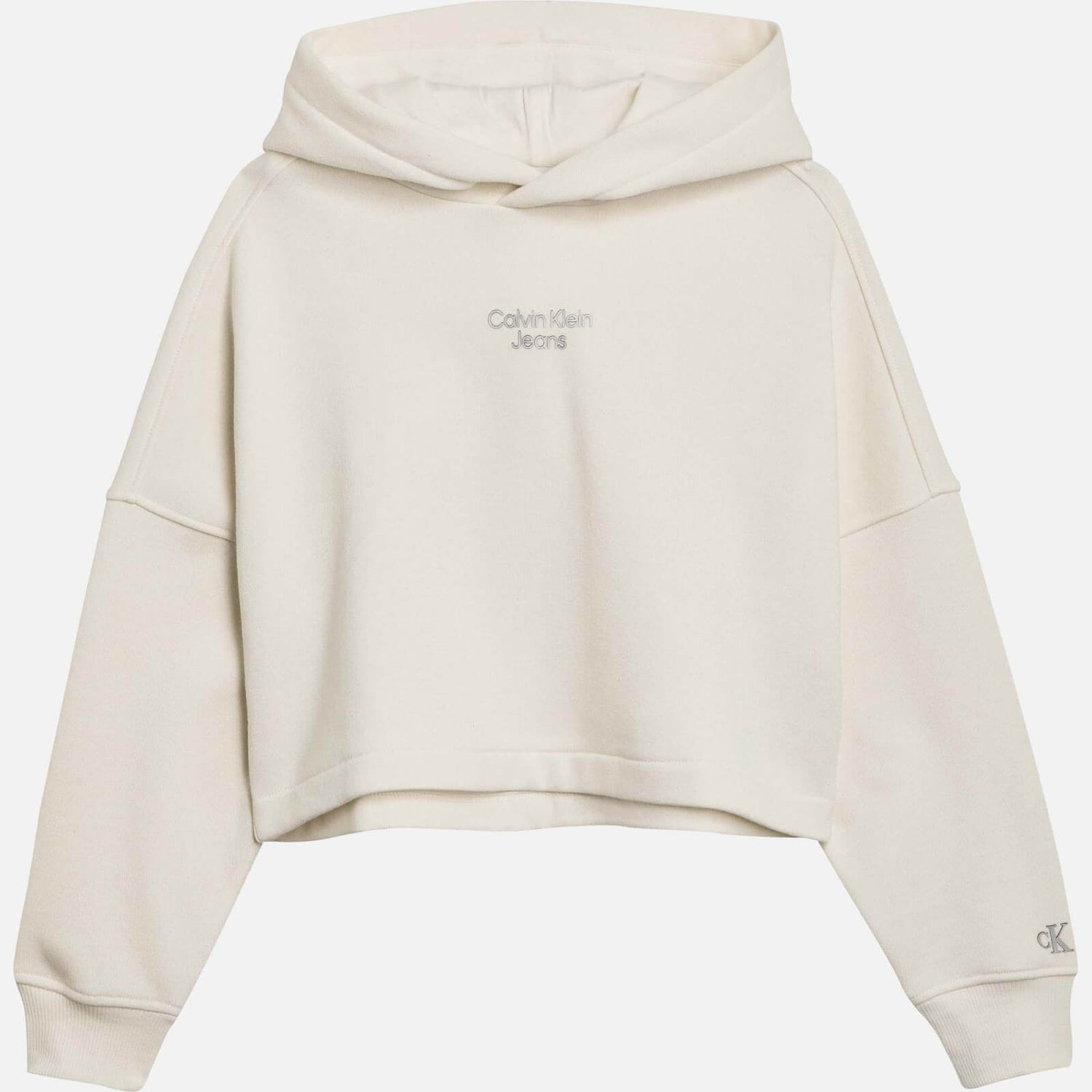 Calvin Klein Girls' Sport Cropped Cotton-Jersey Hoodie