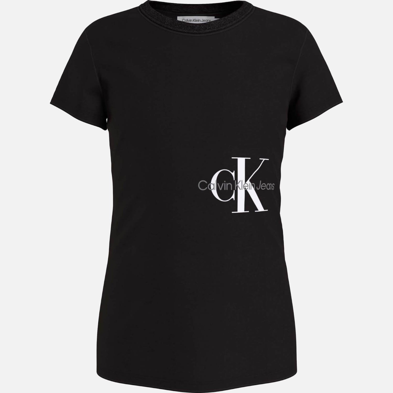 Calvin Klein Girls' Monogram Slim Cotton-Jersey T-Shirt