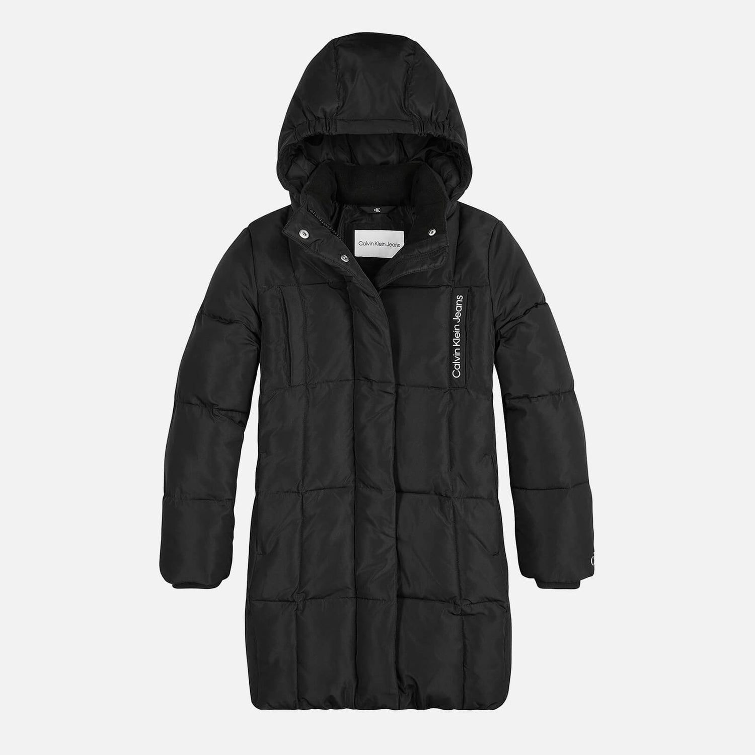 Calvin Klein Girls Long Quilted Shell Puffer Coat - 10 Years