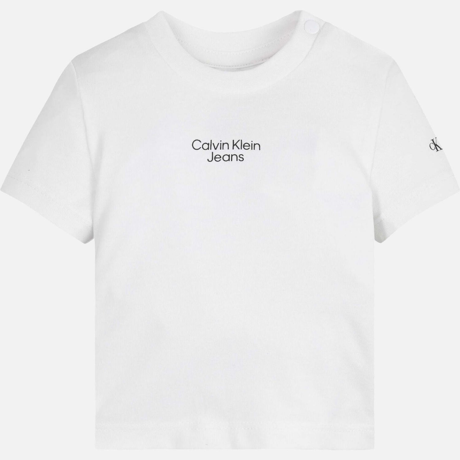 Calvin Klein Babys' Stack Logo T-Shirt - Bright White - 3 Months