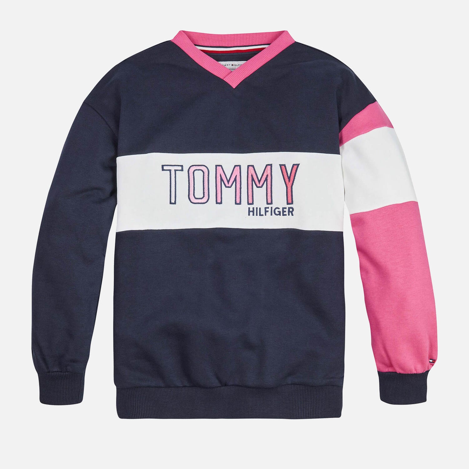 Tommy Hilfiger Girls’ Varsity Cotton-Blend Jersey Jumper - 8 Years