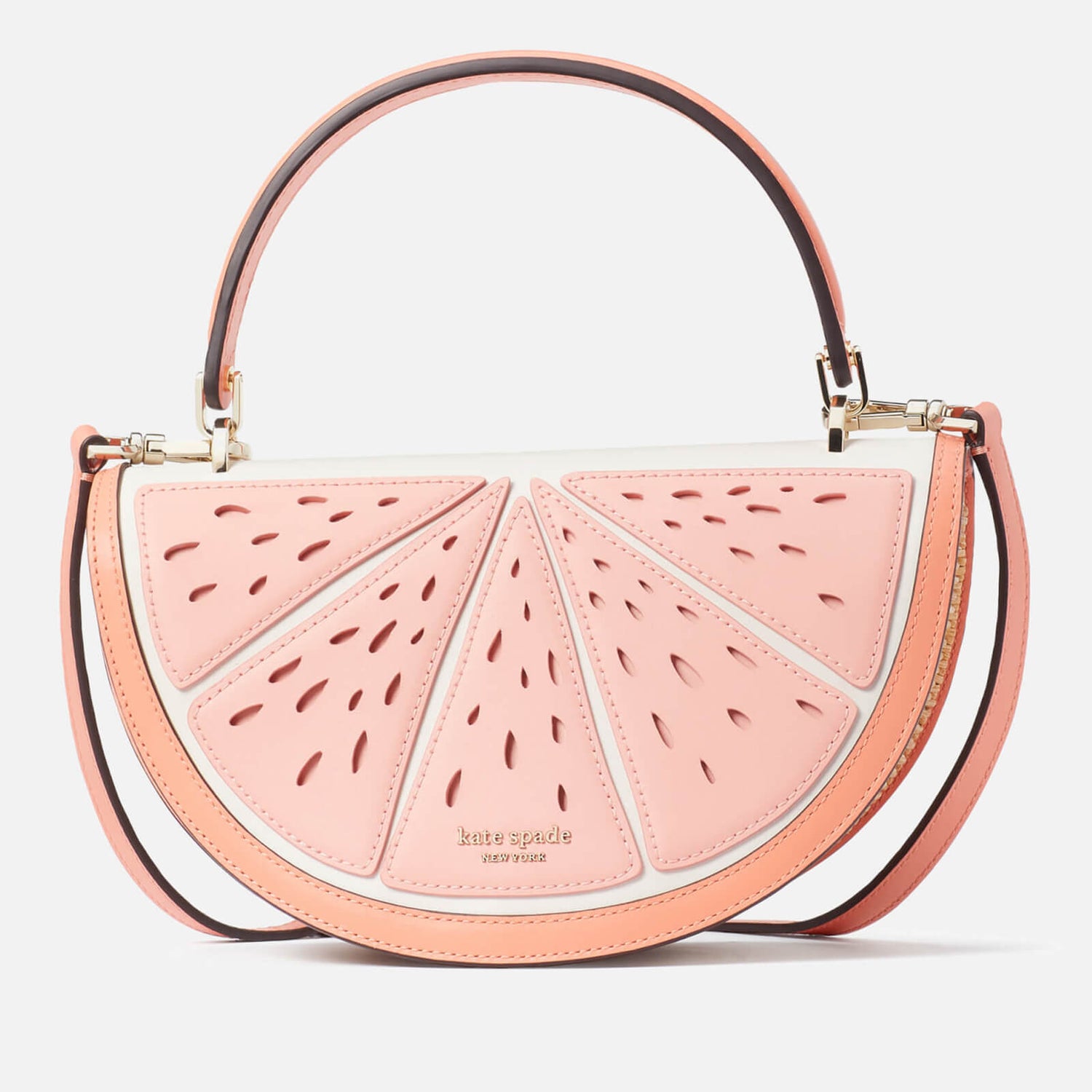 Kate Spade New York Women's Squeeze Wicker Grapefruit Cross Body Bag - Pink Moon