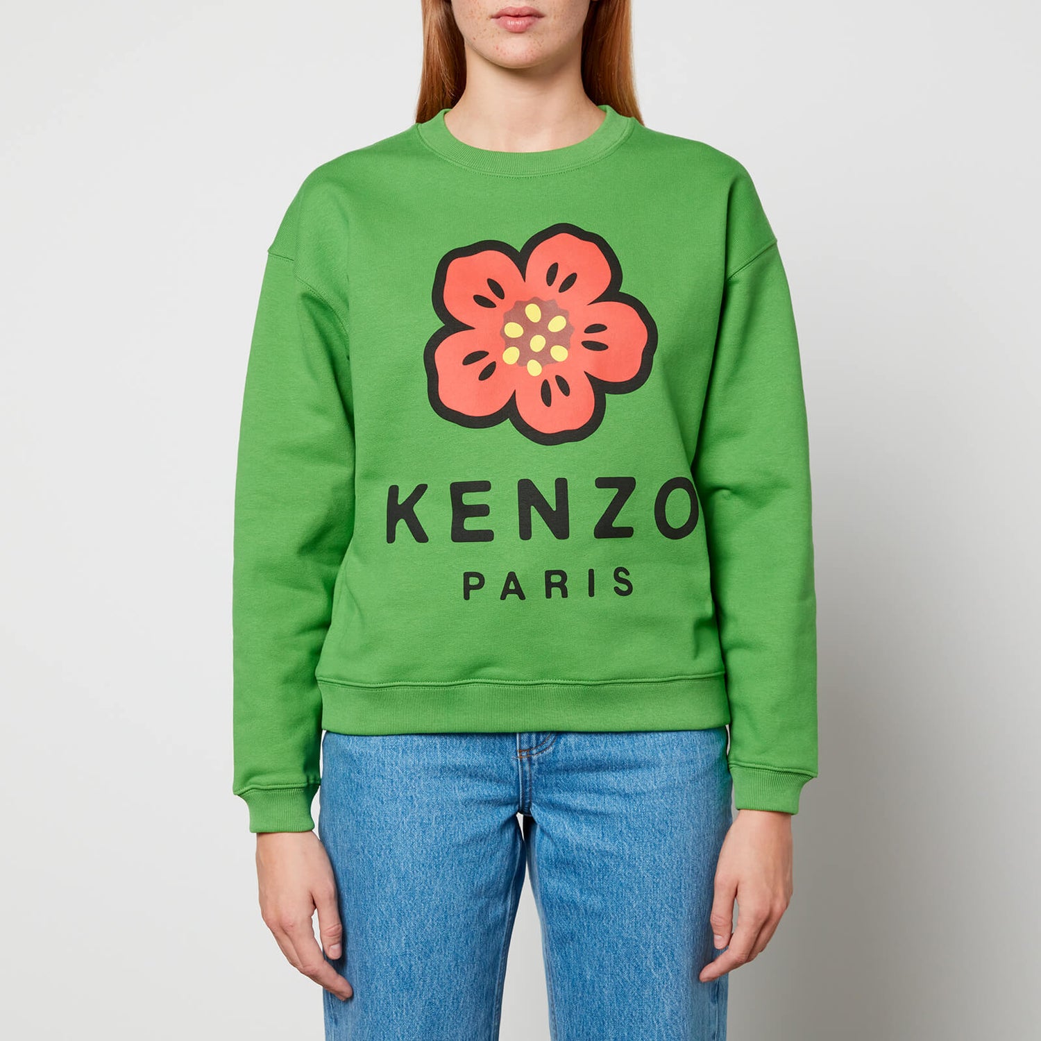 KENZO Printed Loopback Cotton-Blend Jersey Sweatshirt