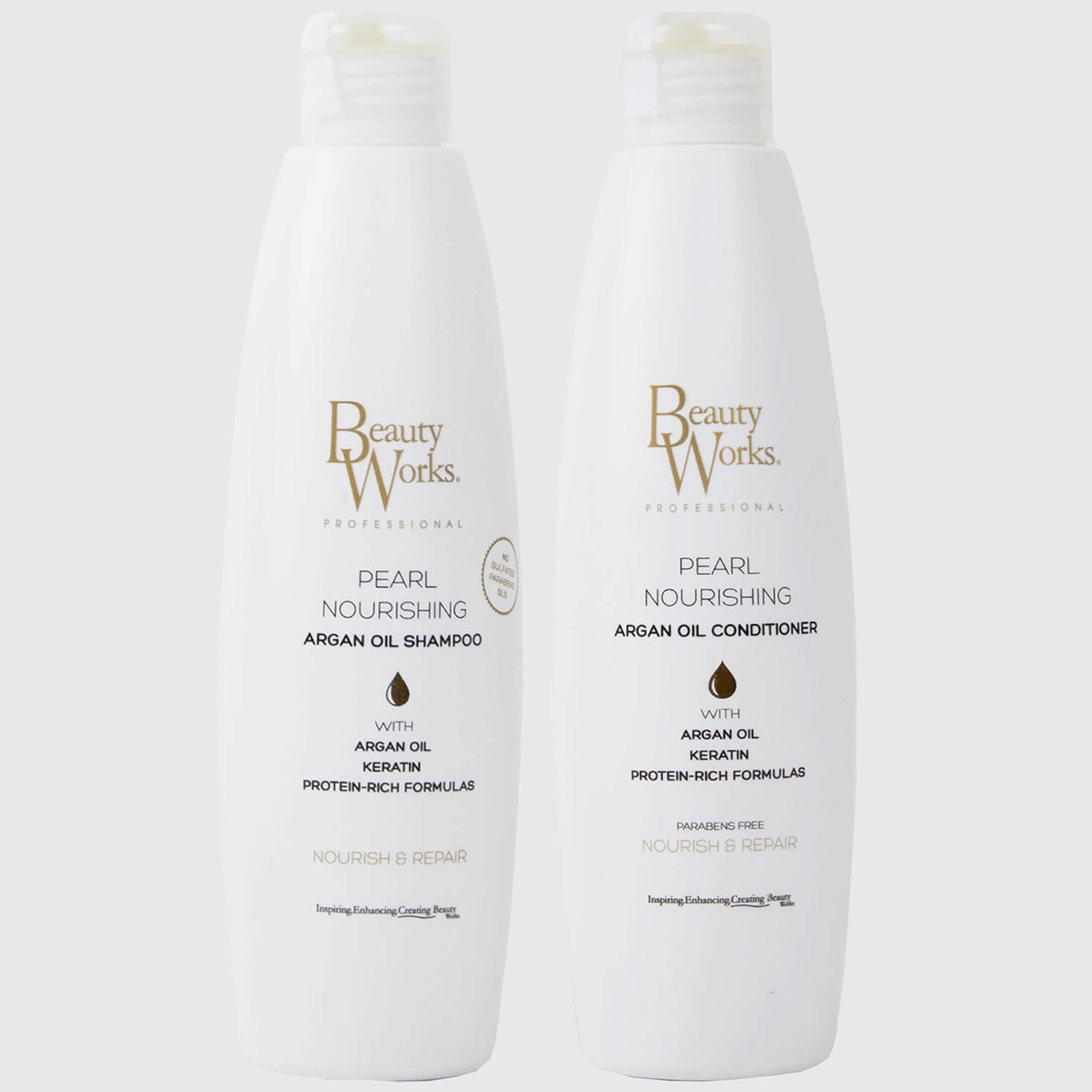 Beauty Works Pearl Nourishing Shampoo and Conditioner Bundle Sulphate Free 250ml