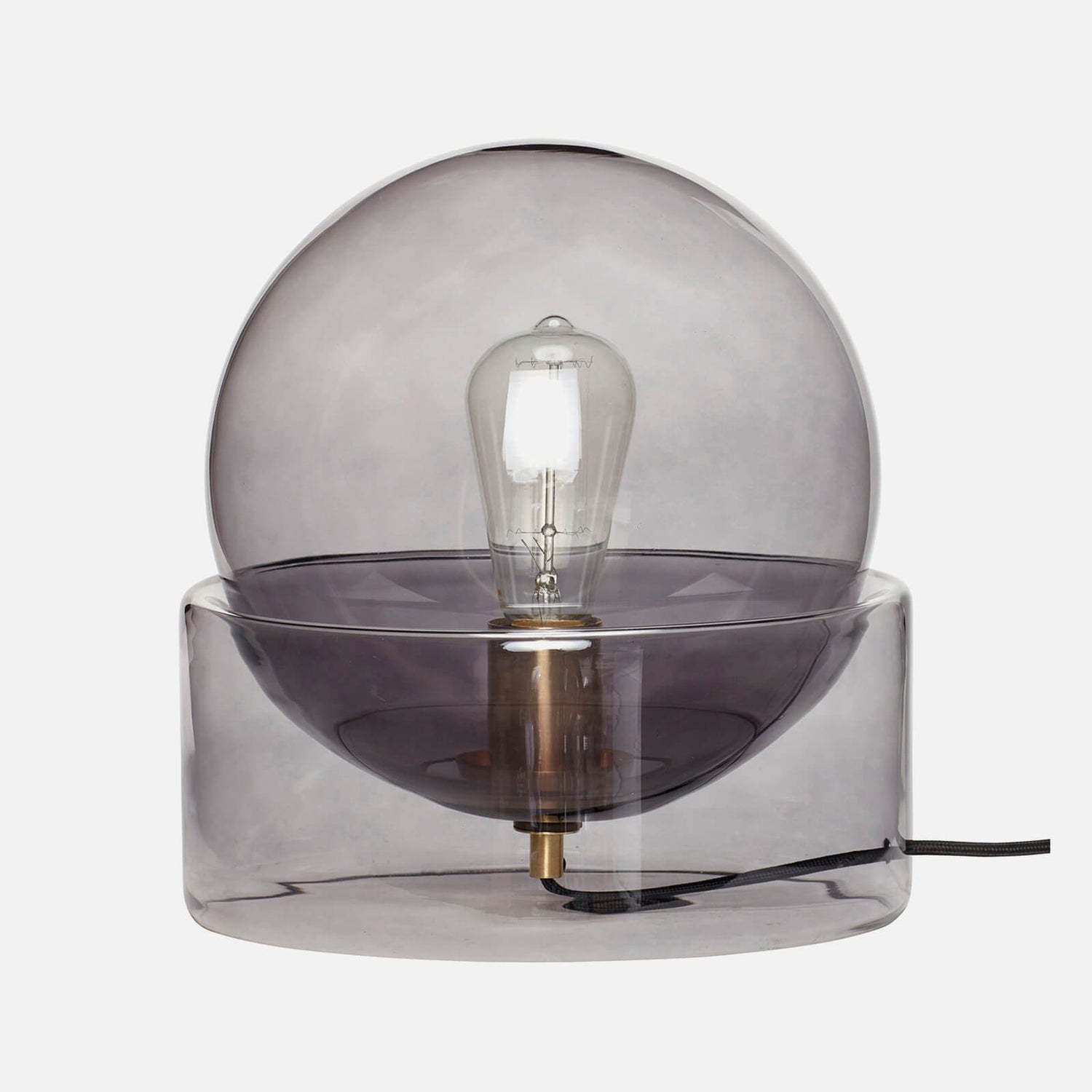 Hübsch Circle Glass Table Lamp - Smoke