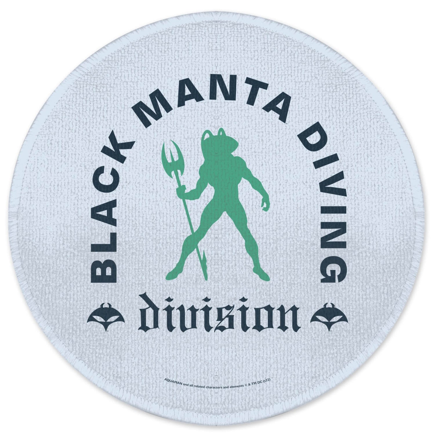 Aquaman Core Black Manta Diving Divsion Round Bath Mat
