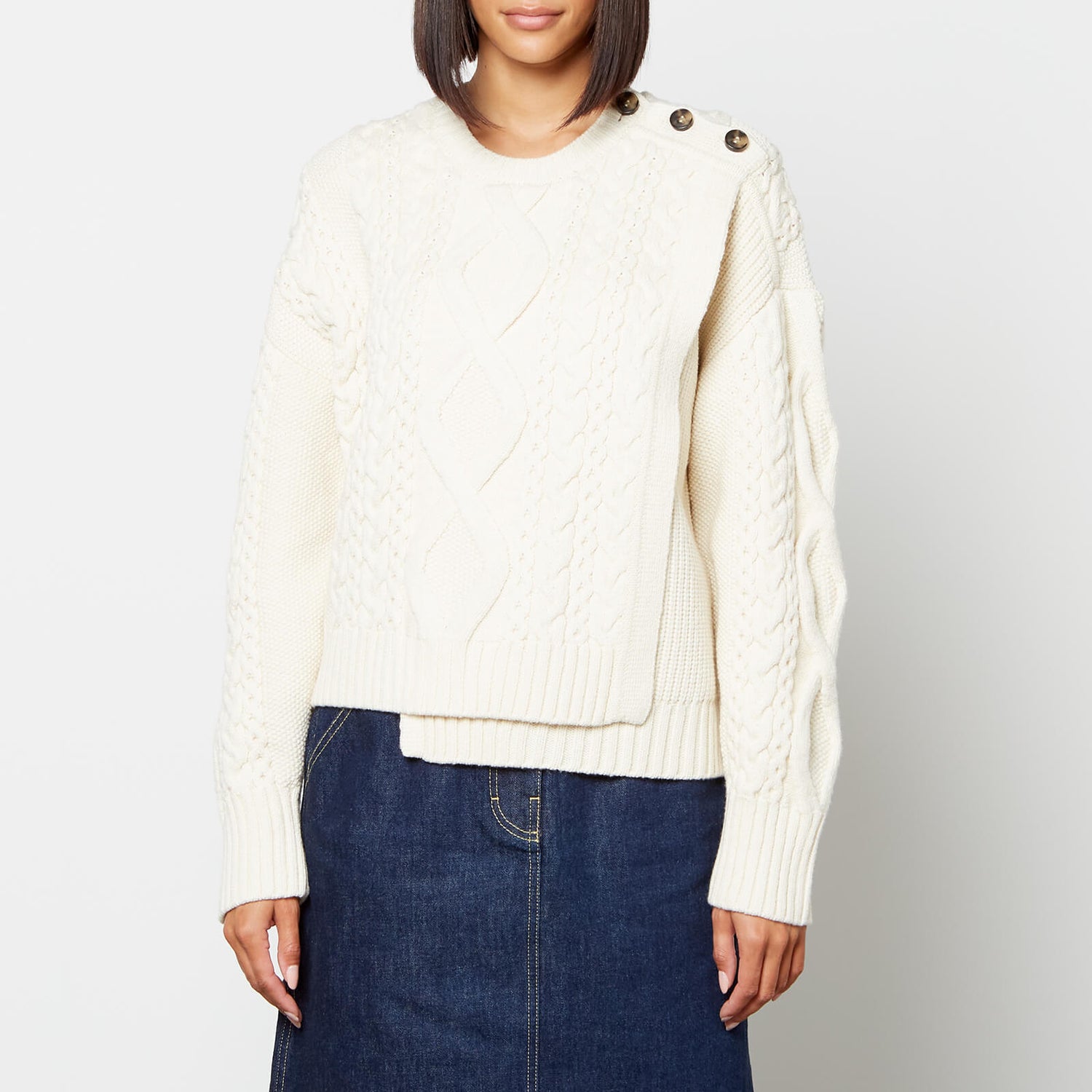 3.1 Phillip Lim Cable-Knit Wool-Blend Jumper - S