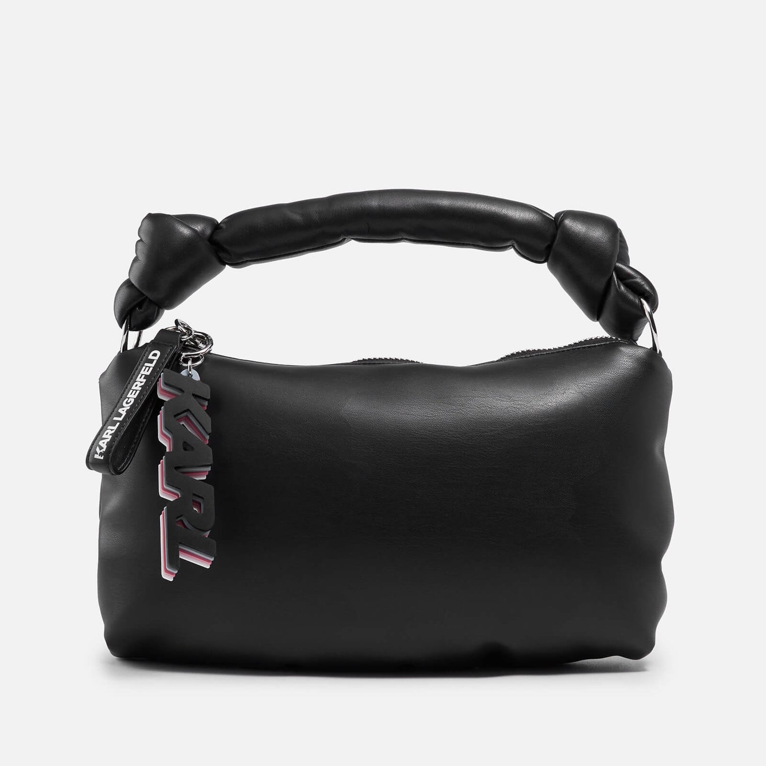 KARL LAGERFELD K/Knotted Faux Leather and Leather Small Bag