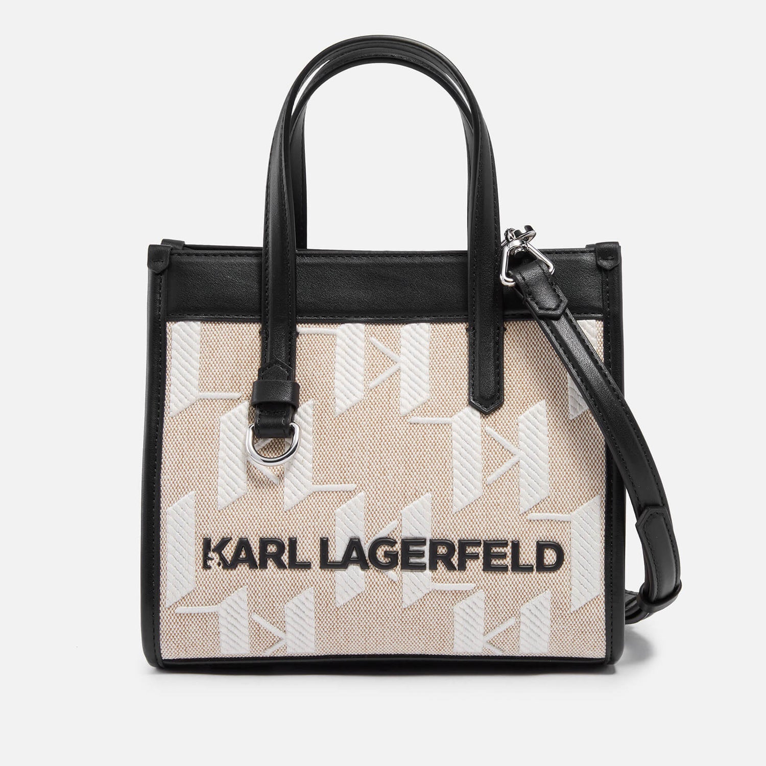 KARL LAGERFELD K/Skuare Logo Canvas-Jacquard Small Tote Bag
