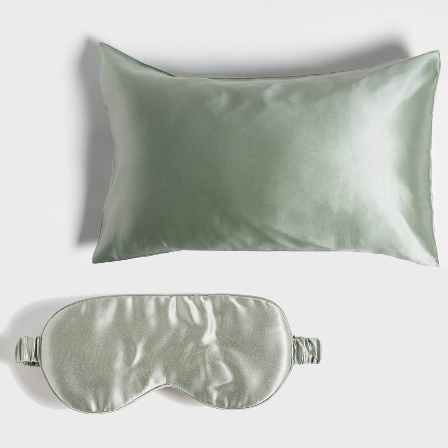 ïn home 100% Silk Pillowcase and Eye Mask Bundle - Sage