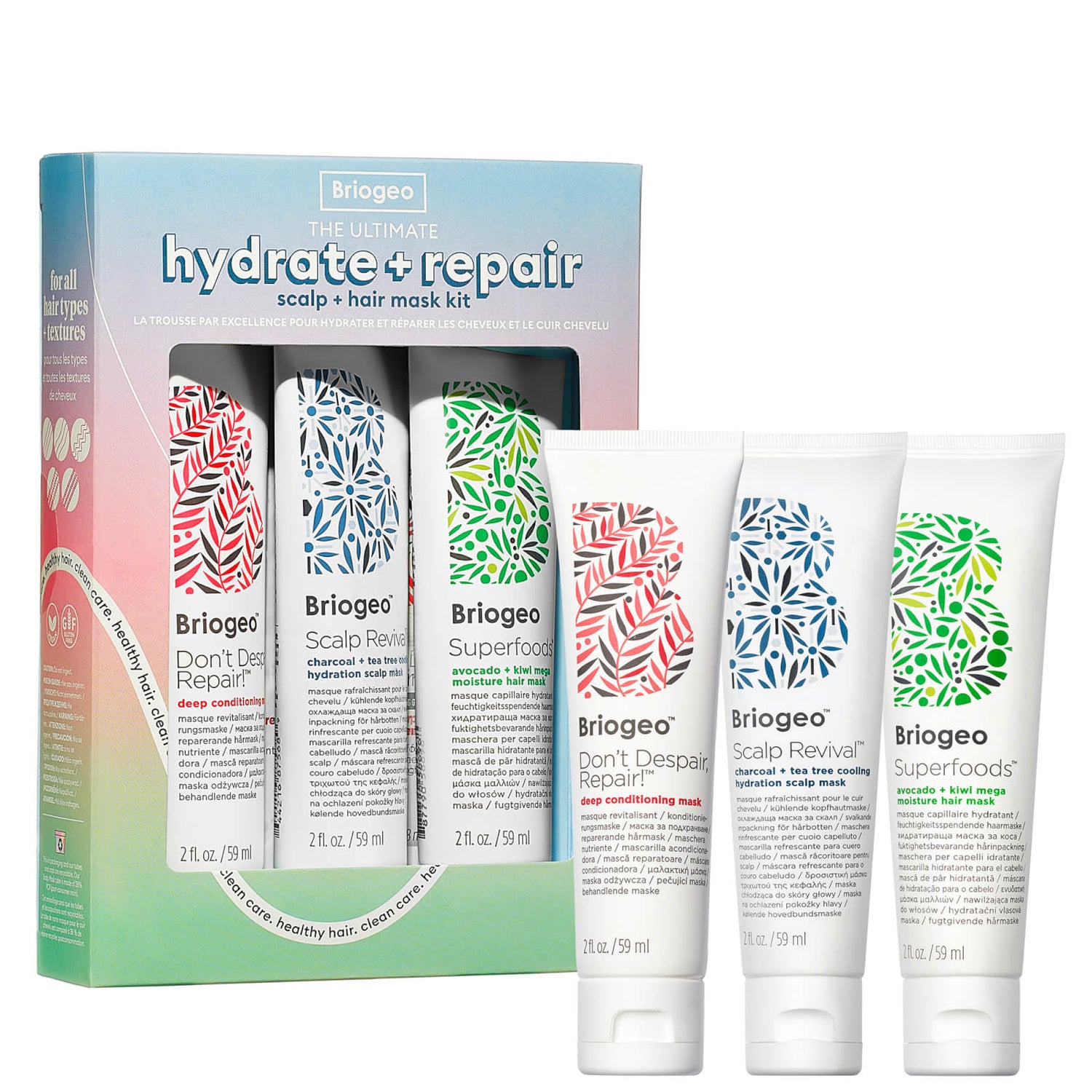 Briogeo The Ultimate Hydrate and Repair Hair and Scalp Mask Kit | Cult  Beauty