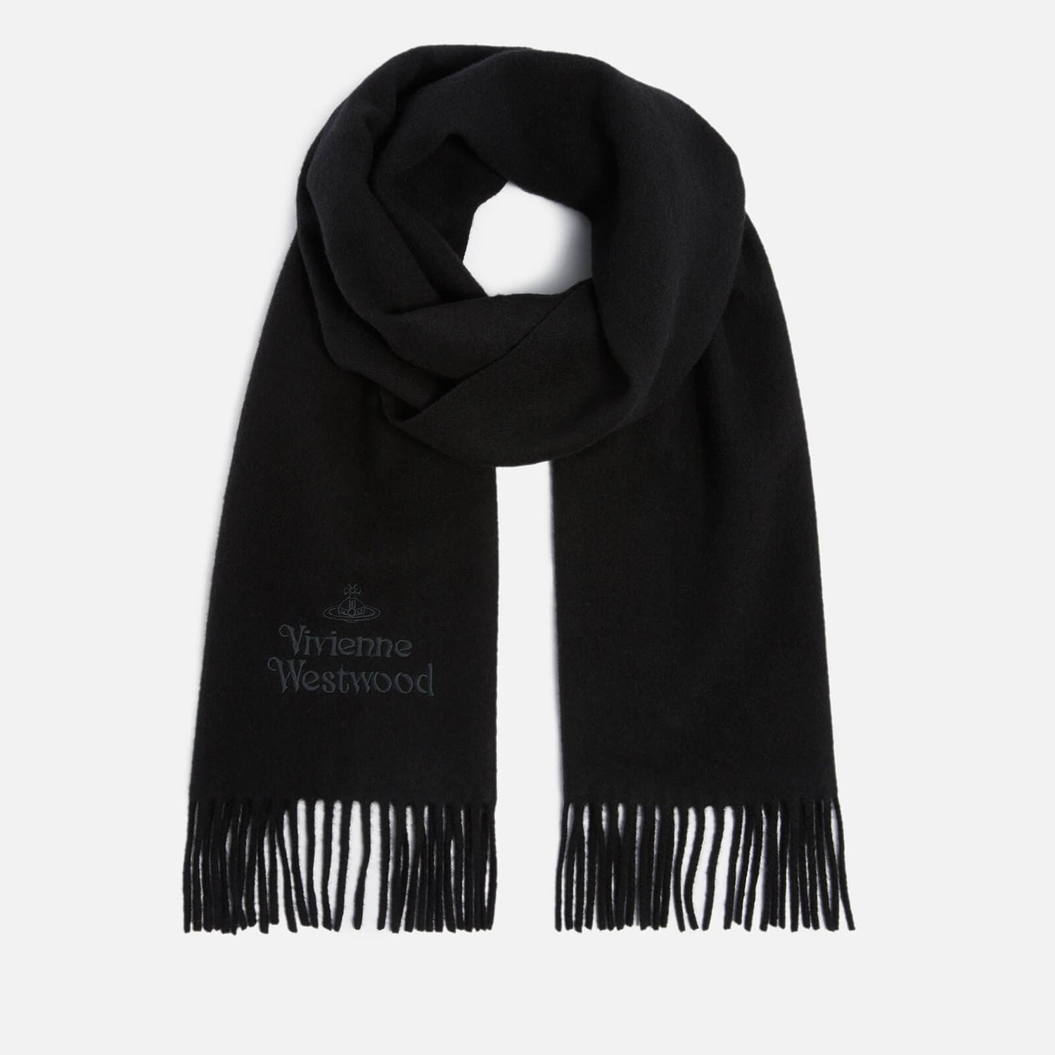 Vivienne Westwood Logo-Embroidered Wool Scarf