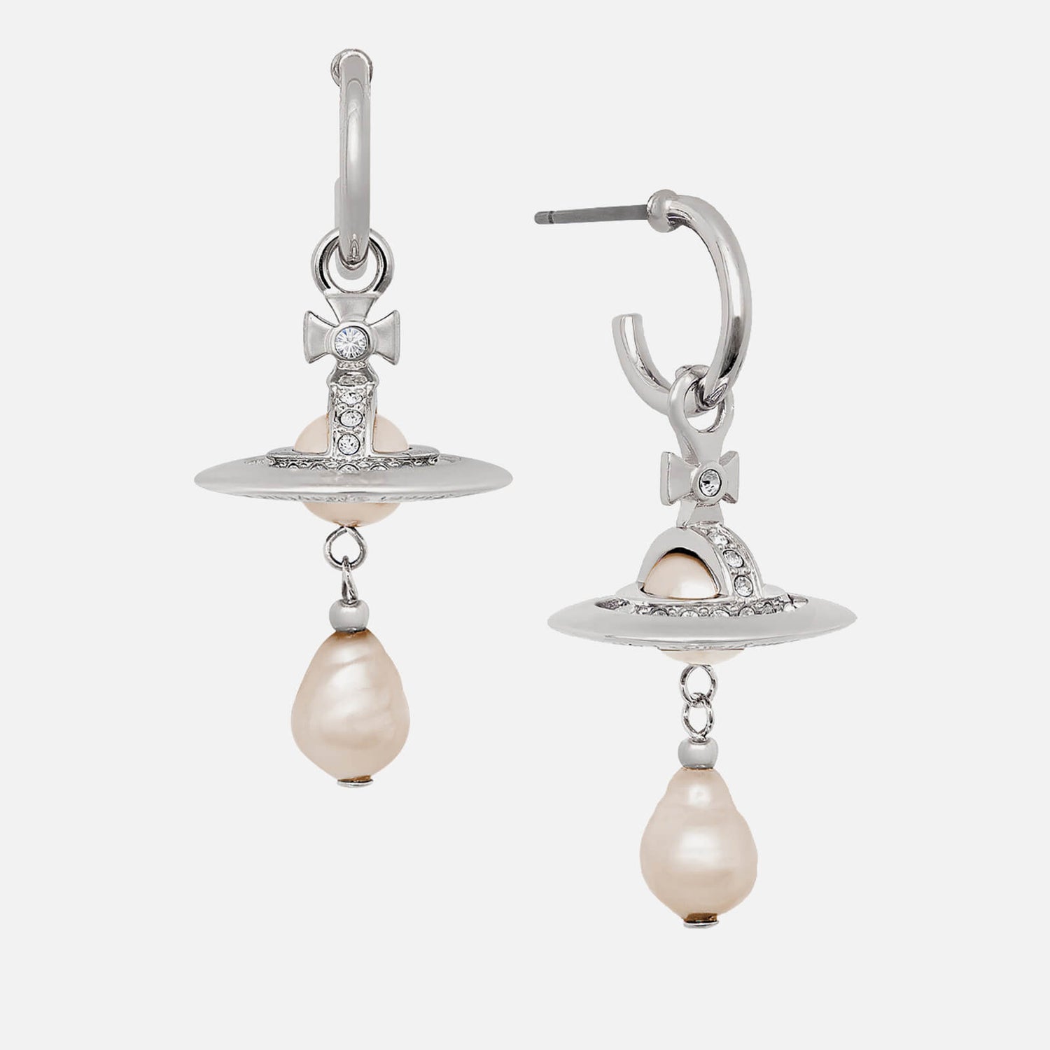 Vivienne Westwood Aleksa Silver-Tone, Crystal and Pearl Earrings
