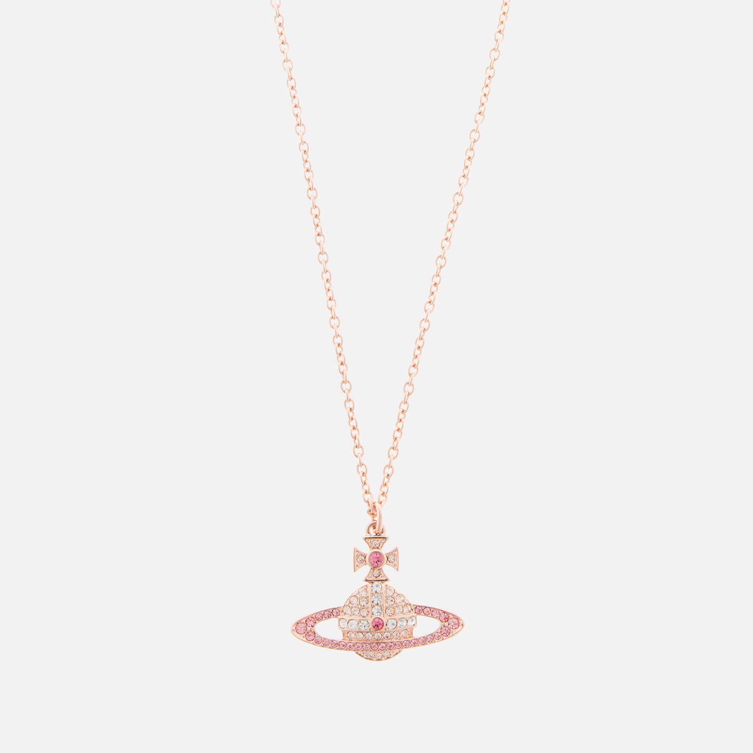 Vivienne Westwood Kika Rose Gold-Tone and Crystal Necklace