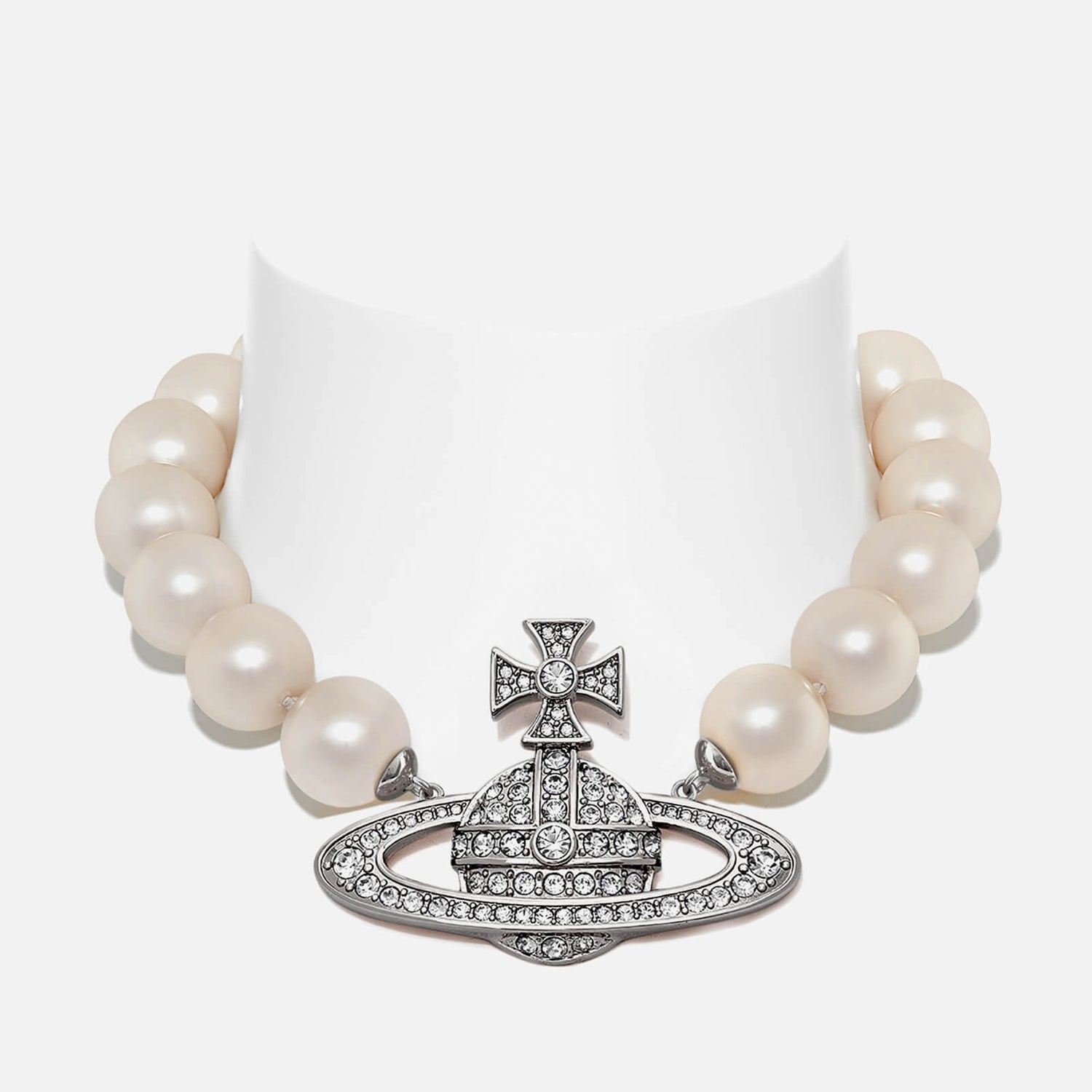 Vivienne Westwood Neysa Silver-Tone, Faux Pearl and Crystal Necklace