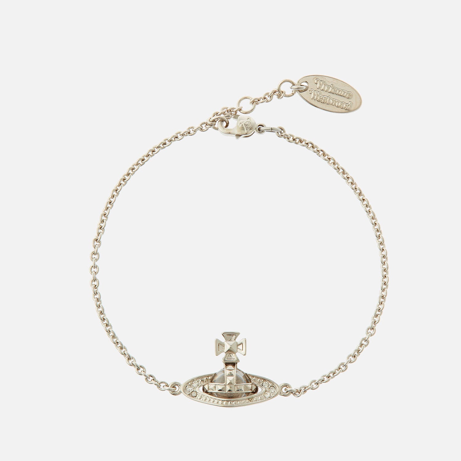 Vivienne Westwood Pina Bas Relief Silver-Tone and Crystal Bracelet