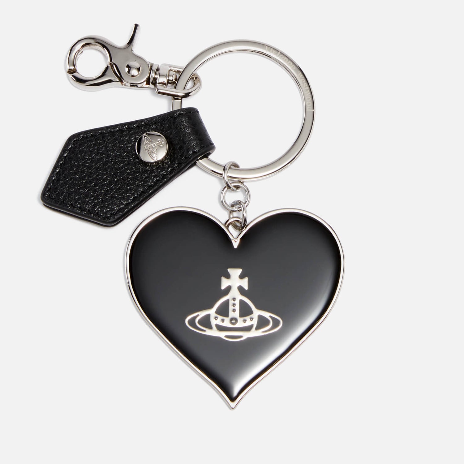 Vivienne Westwood Orb Leather and Silver-Tone Key Ring