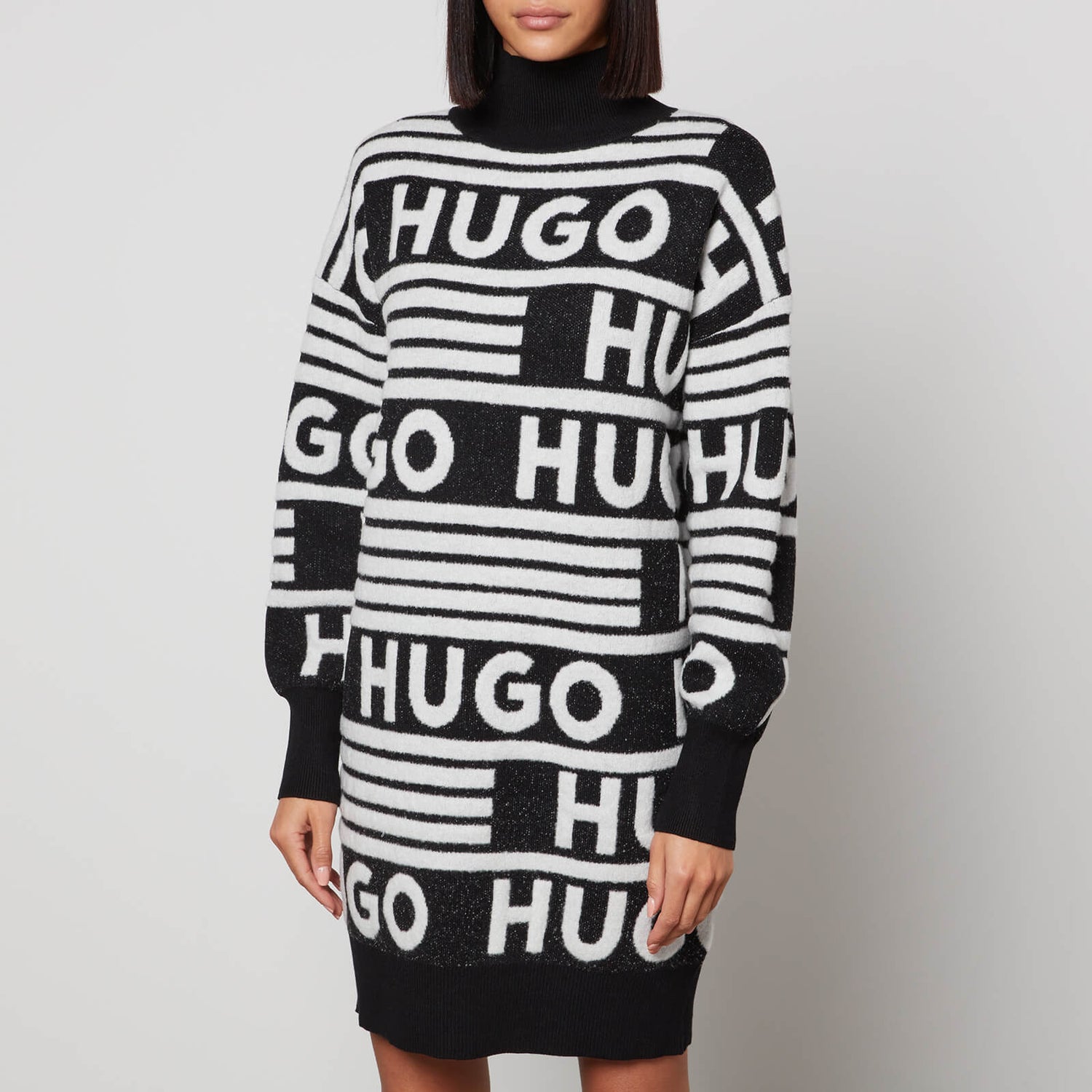 HUGO Sisminy Logo-Jacquard Knit Dress