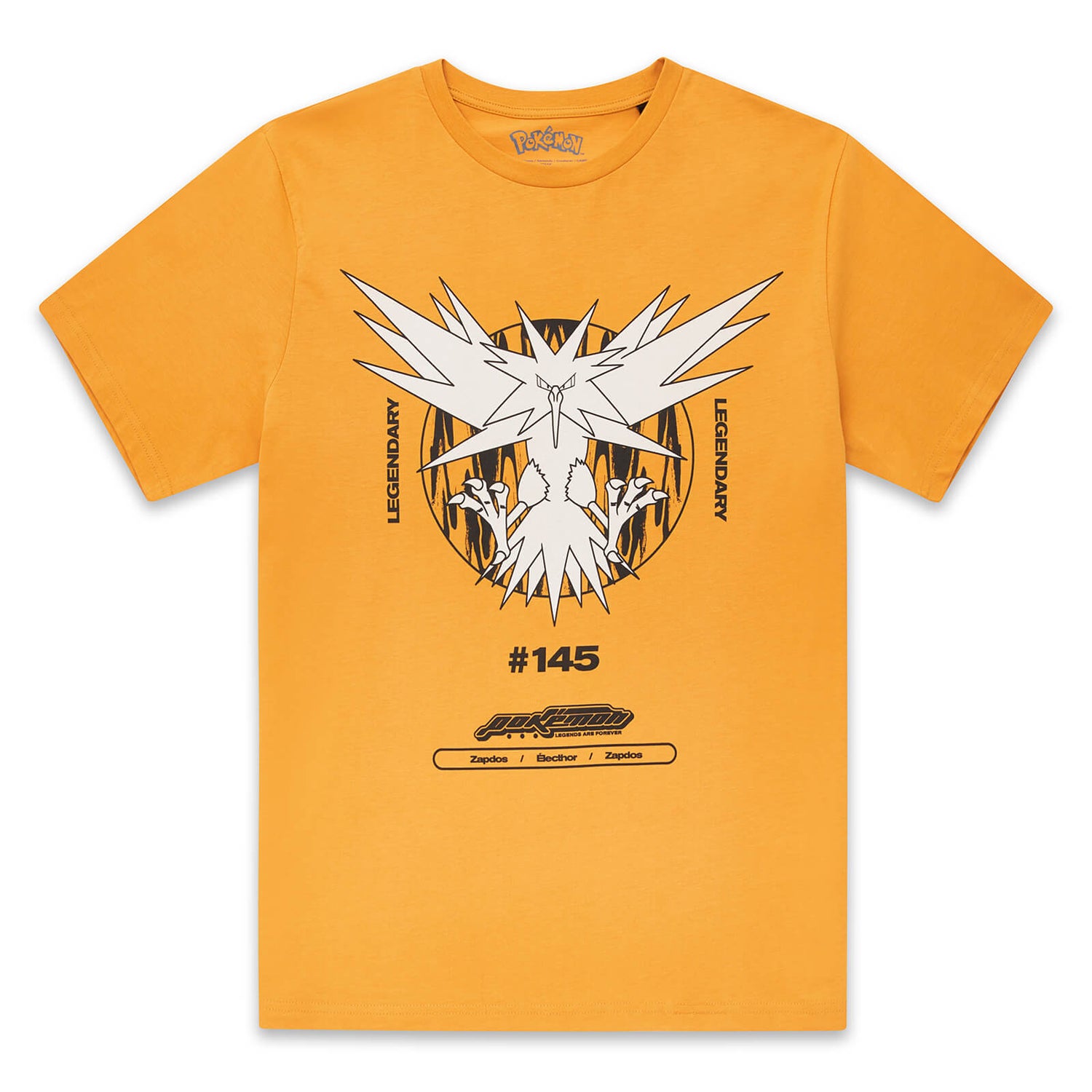 T-Shirt Pokémon Unisex Élector Legendary - Jaune Moutarde