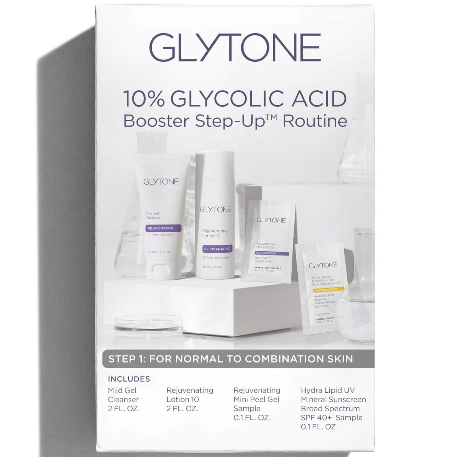 Glytone 10% Glycolic Acid Booster Step-Up Routine: Step 1 For Normal to Combination Skin