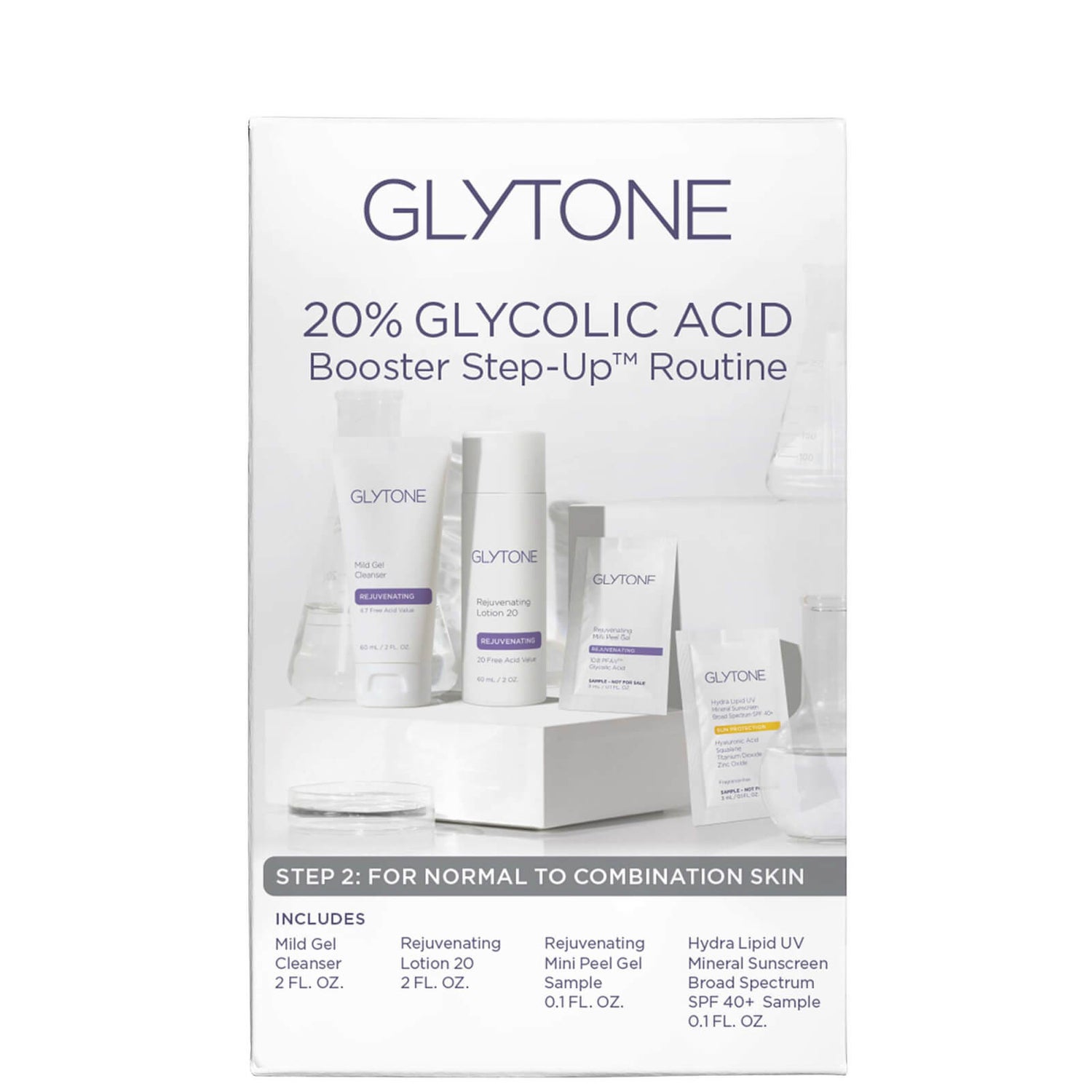 Glytone 20% Glycolic Acid Booster Step-Up Routine: Step 2 - For Normal to Combination Skin
