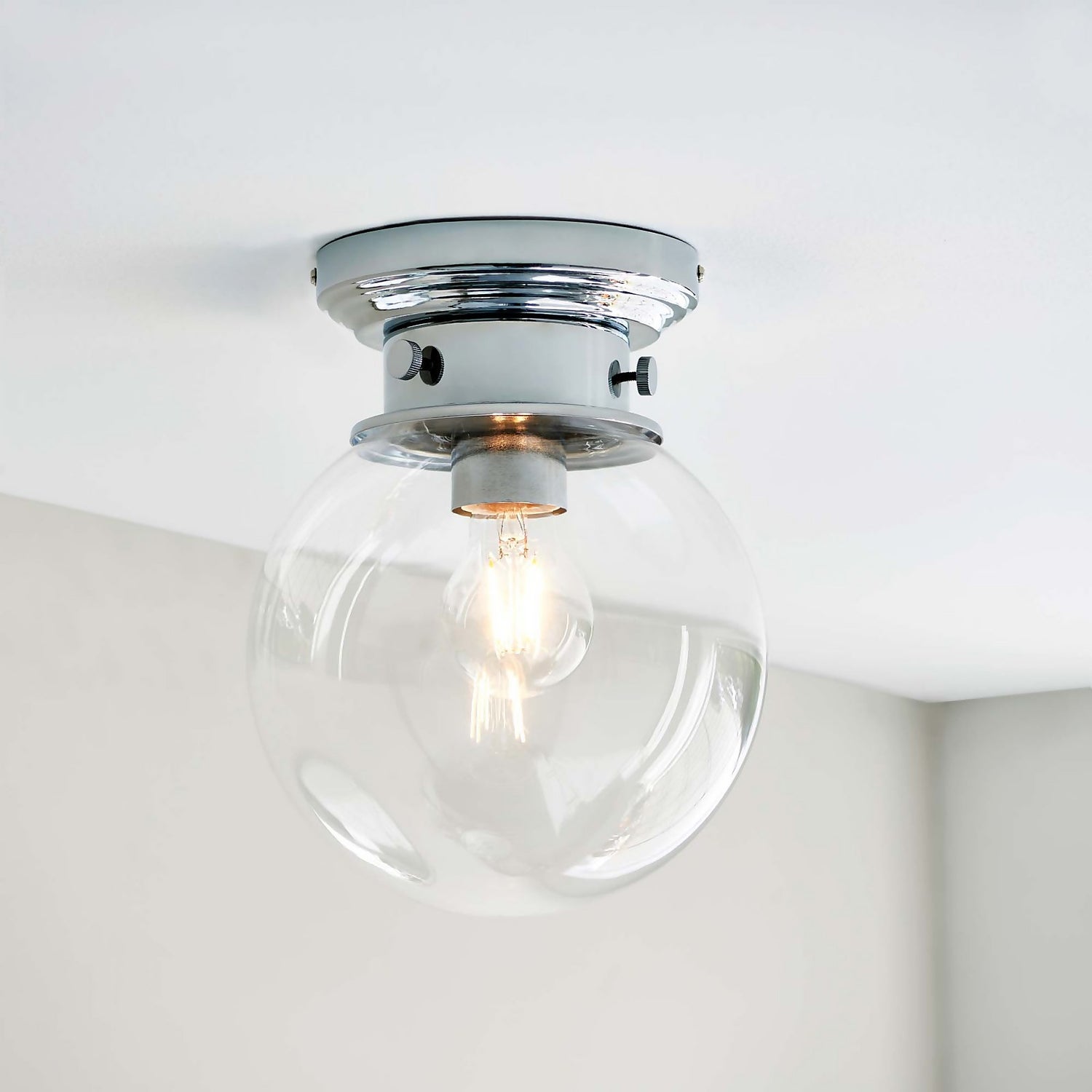 Cheswick Bathroom Flush Light Chrome