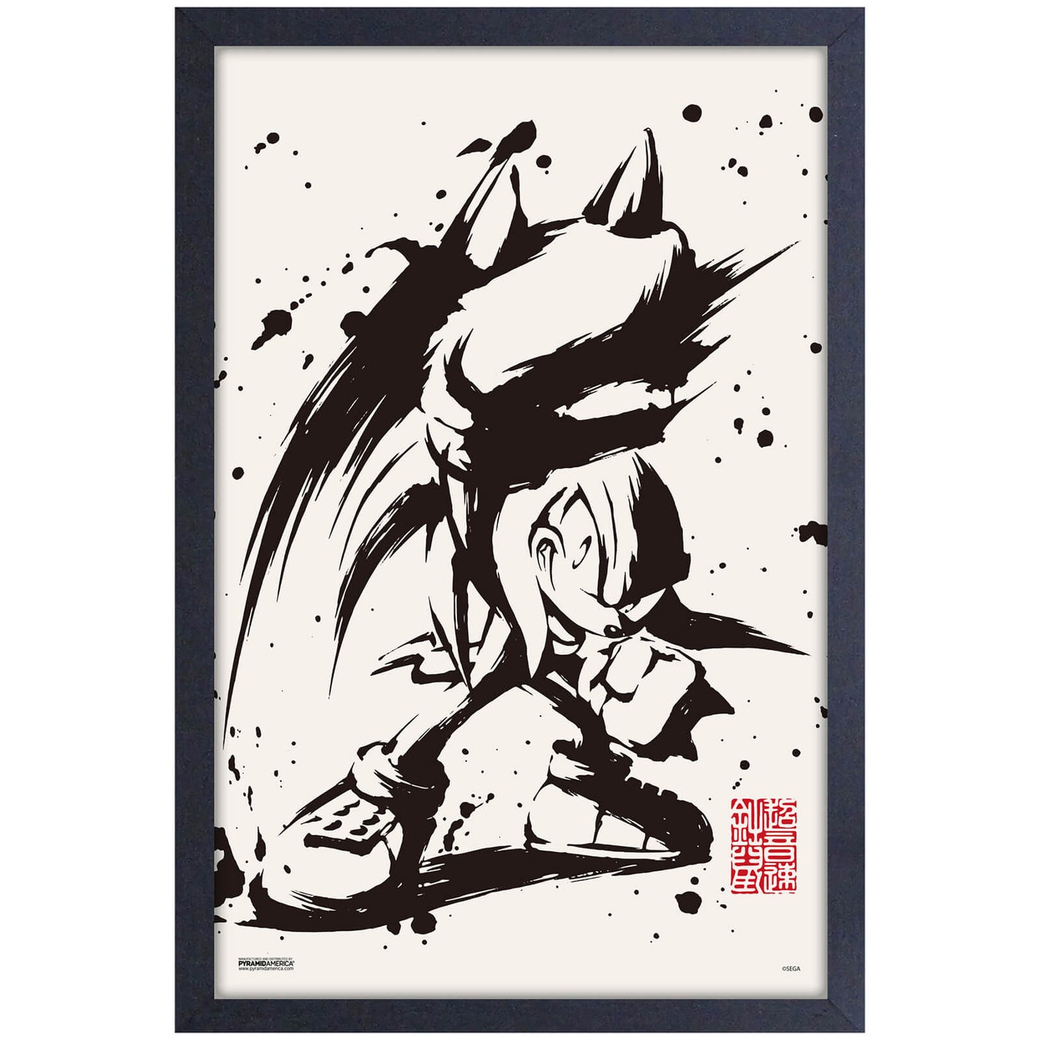 Sonic the Hedgehog Inked Knuckles Framed Art Print