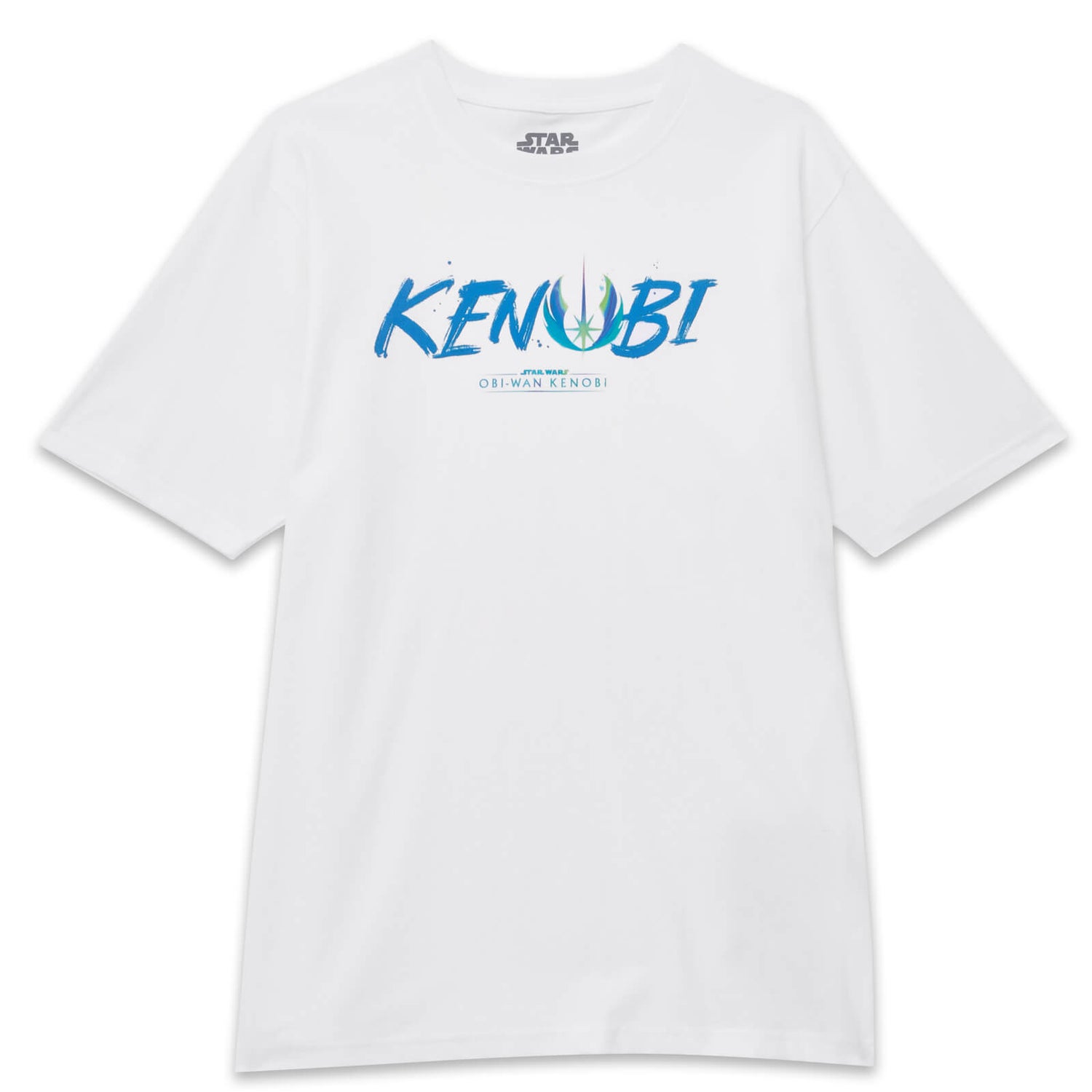 Star Wars Kenobi Painted Font Oversized Heavyweight T-Shirt - White