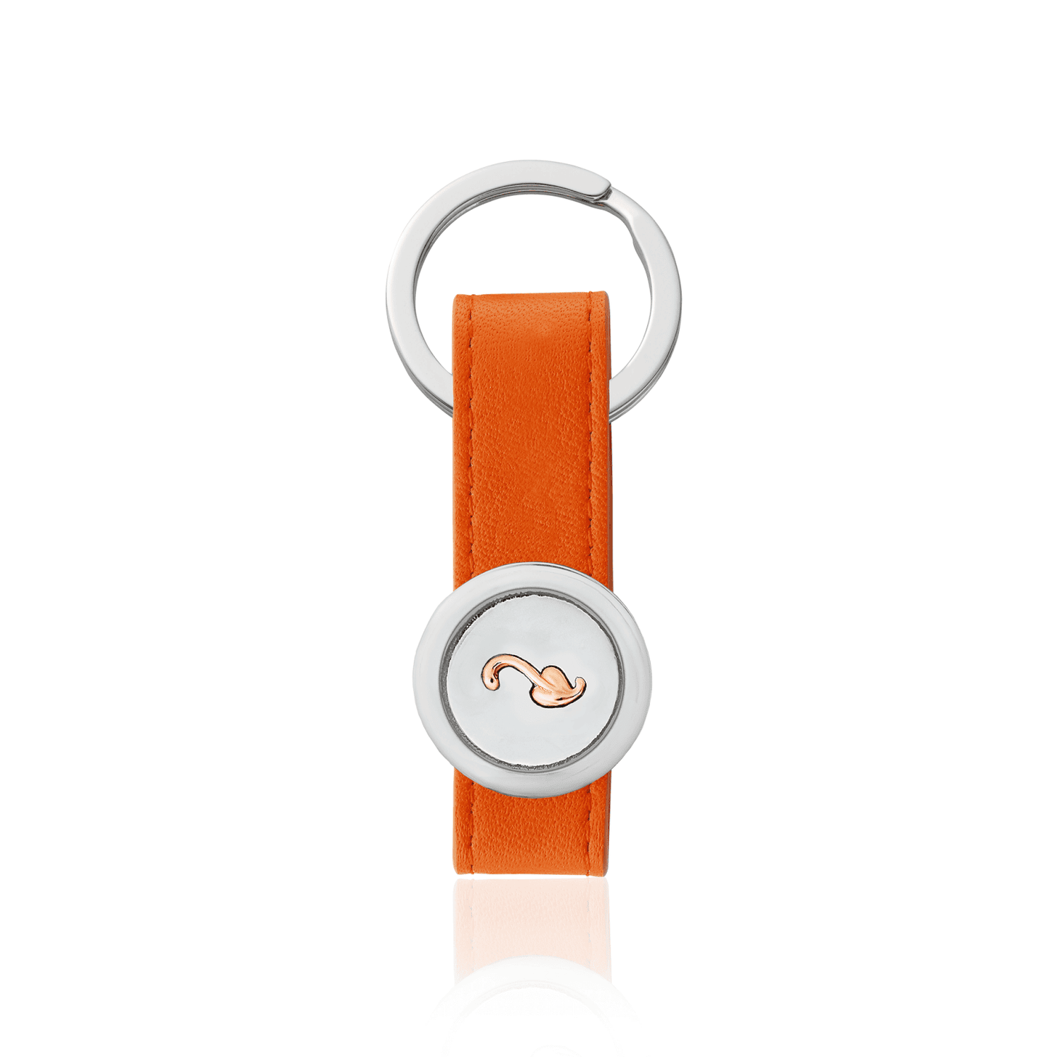Tree of Life Orange Leather Insignia Keyring Clogau Outlet