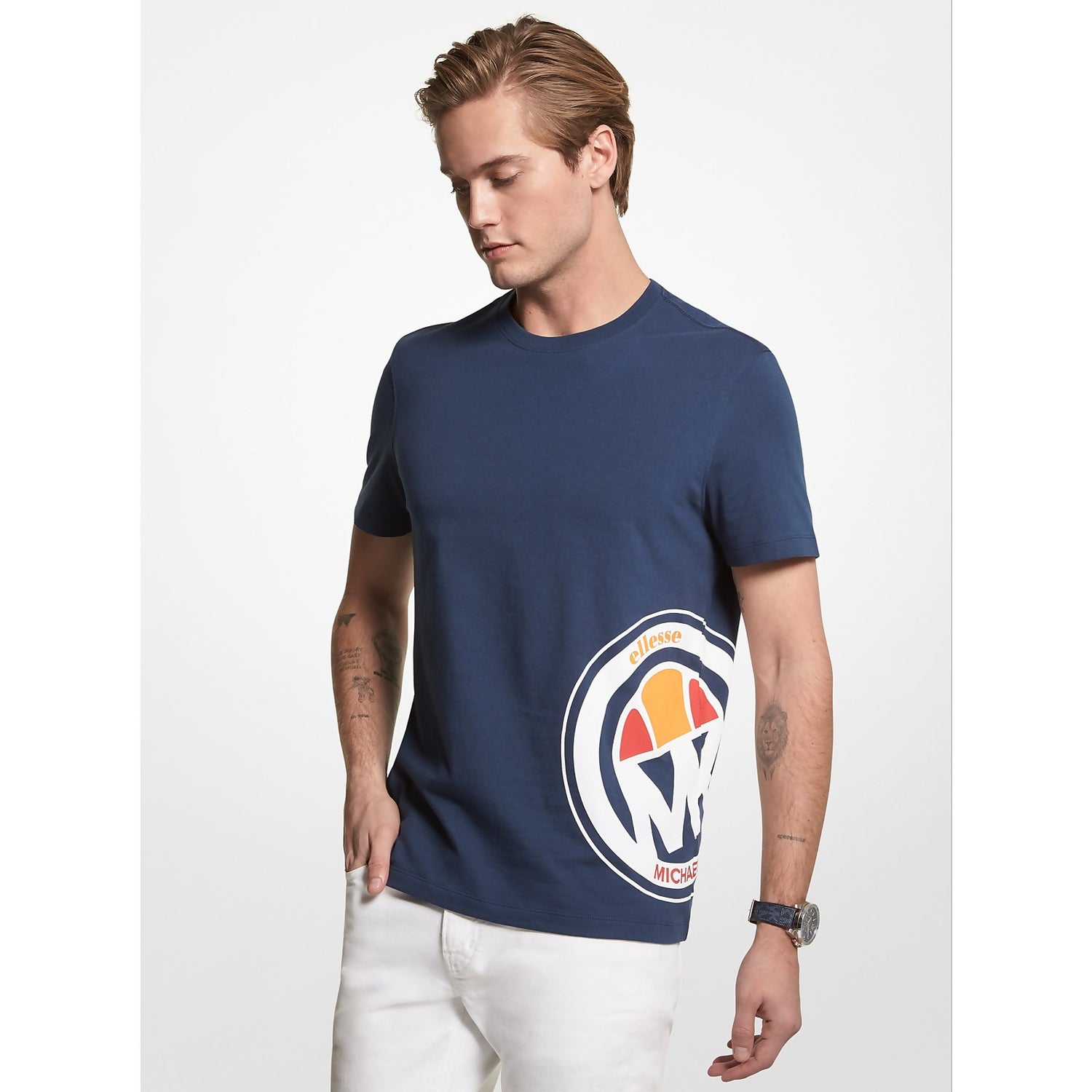 Men's MK X ellesse Logo Cotton T-Shirt | Ellesse