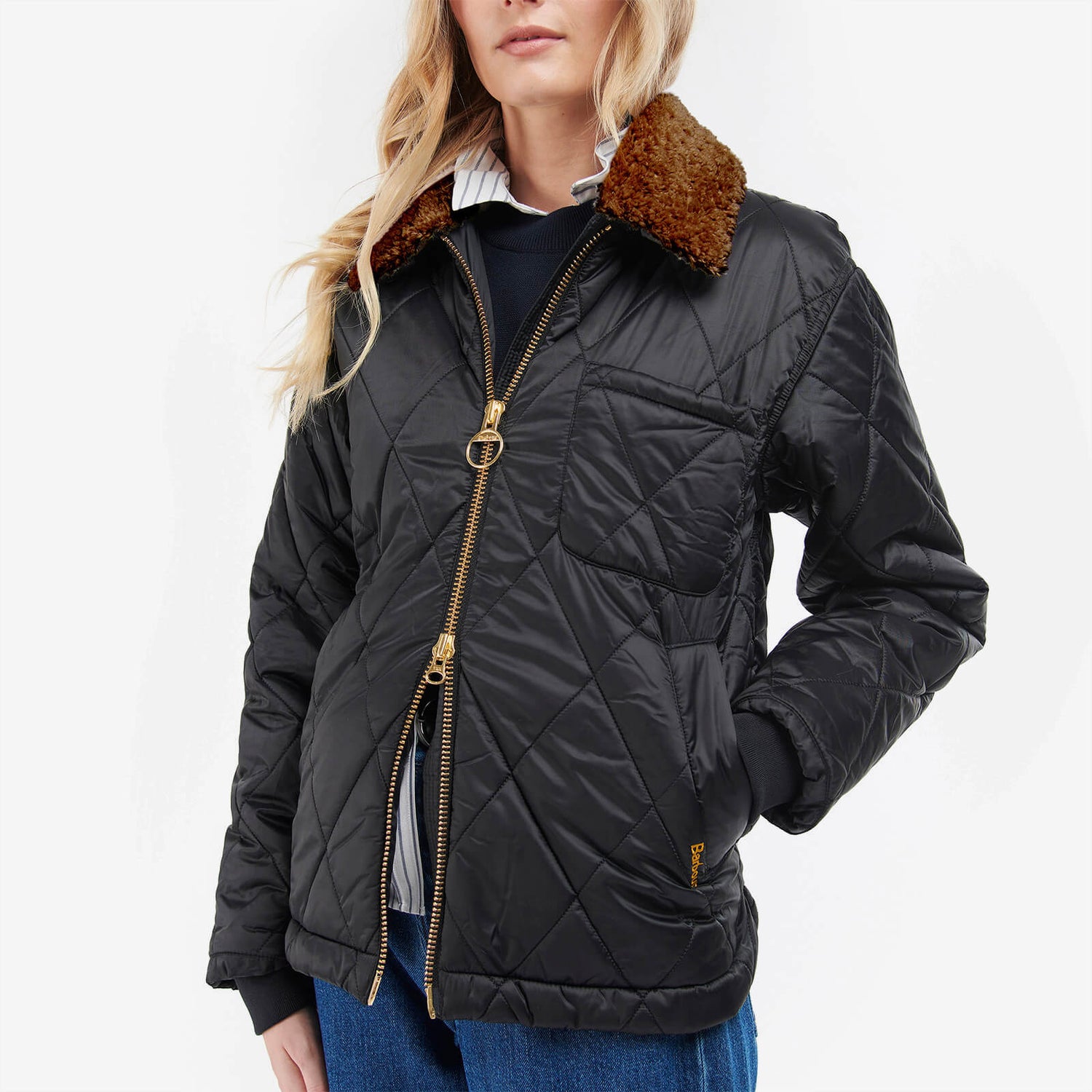 Barbour Vaila Quilted Satin Jacket - UK 16