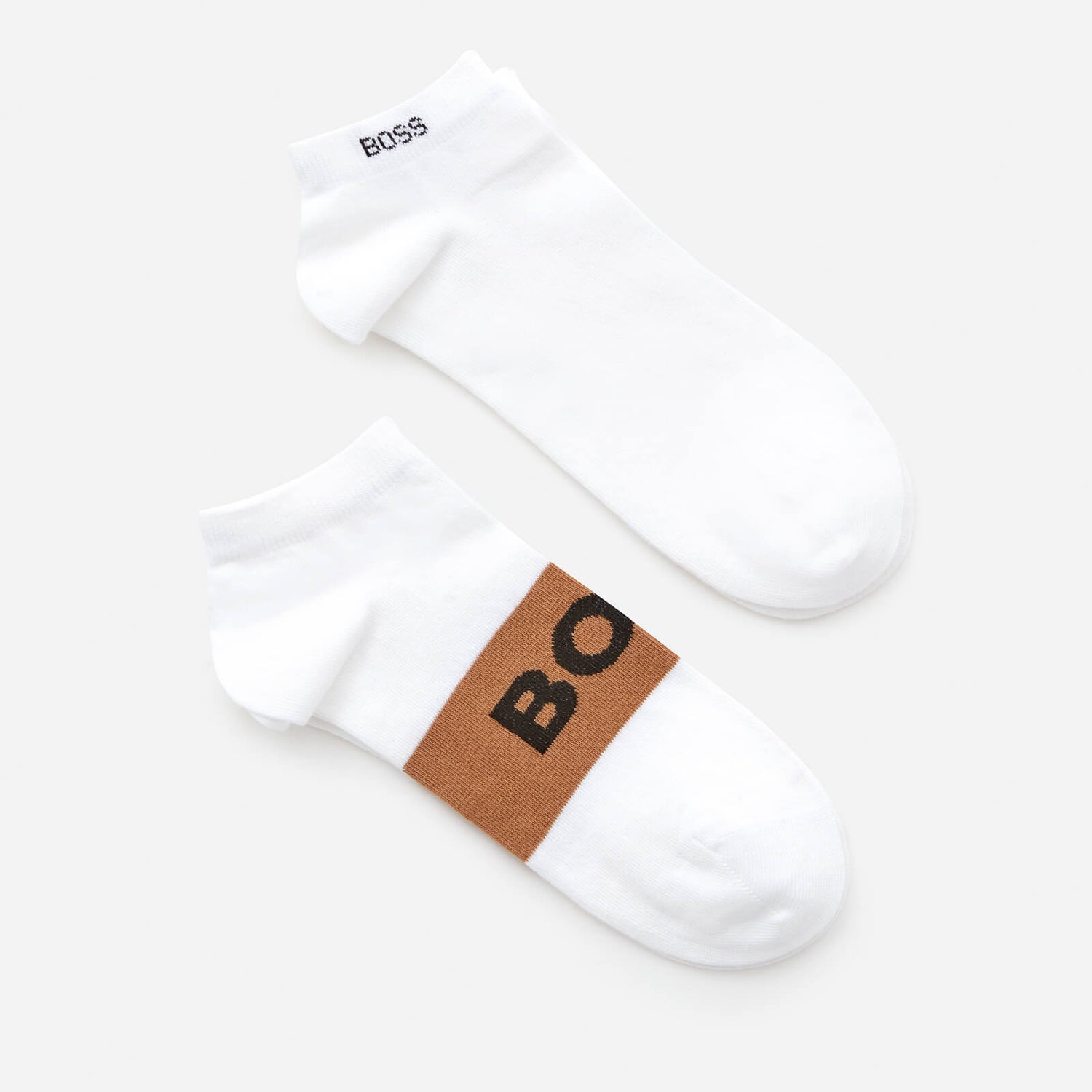 BOSS Bodywear Two-Pack Logo-Detailed Cotton-Blend Ankle Socks - UK 4-9