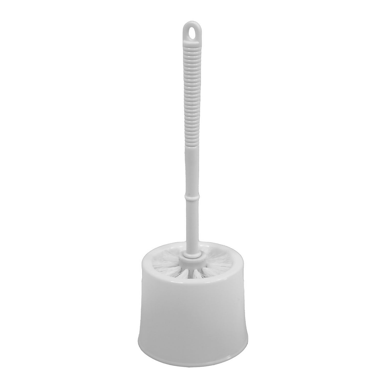 White plastic online toilet brush