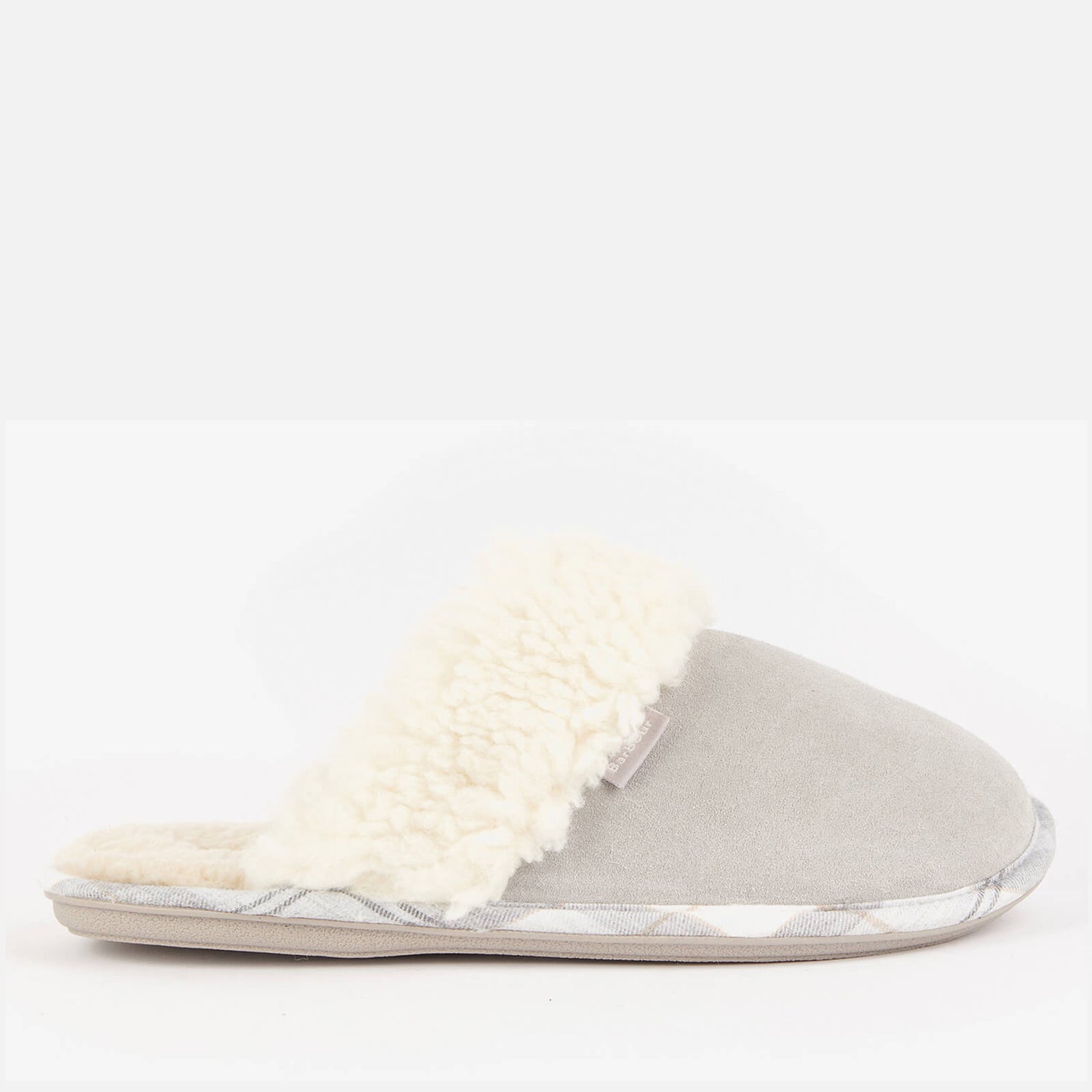 Barbour Lydia Suede and Faux Fur-Blend Mule Slippers - UK 3