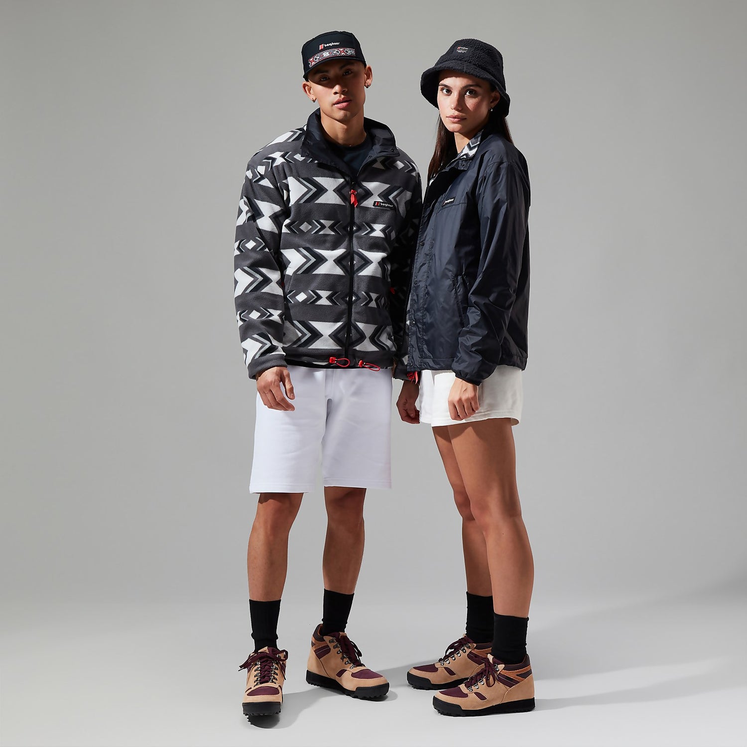 Unisex Reverse Wind Full zip Fleece Black Grey S