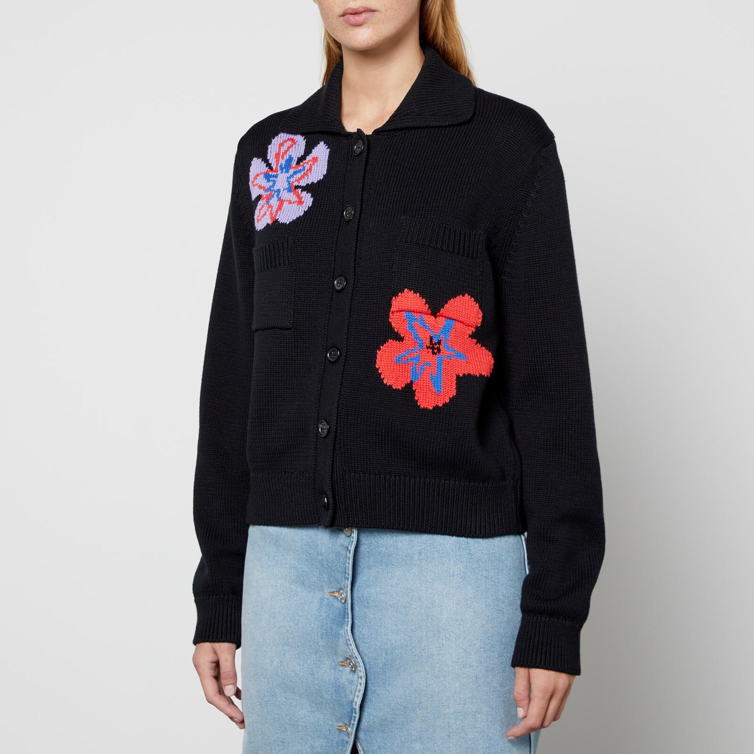 PS Paul Smith Intarsia Cotton Cardigan