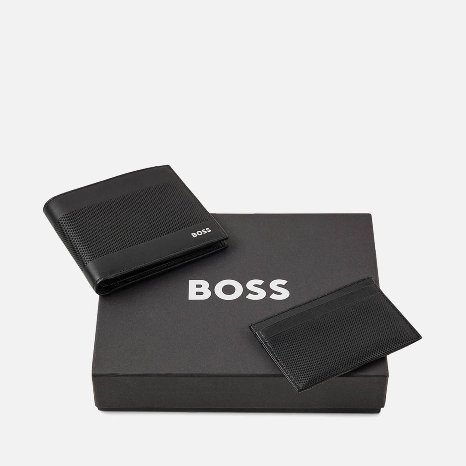 BOSS Gbbm Leather Cardholder and Wallet Gift Set
