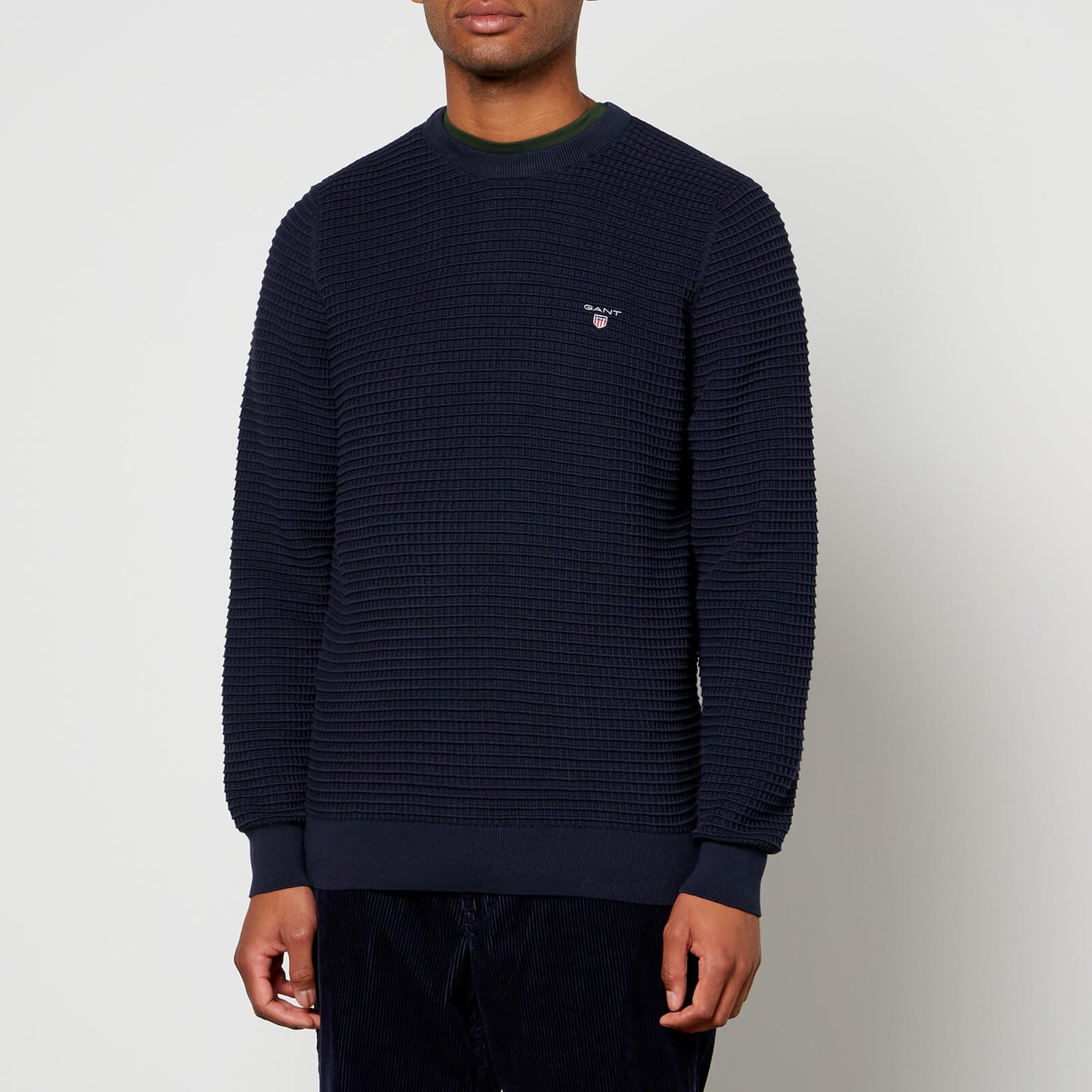 GANT Logo Embroidery Cotton-Knit Jumper - S