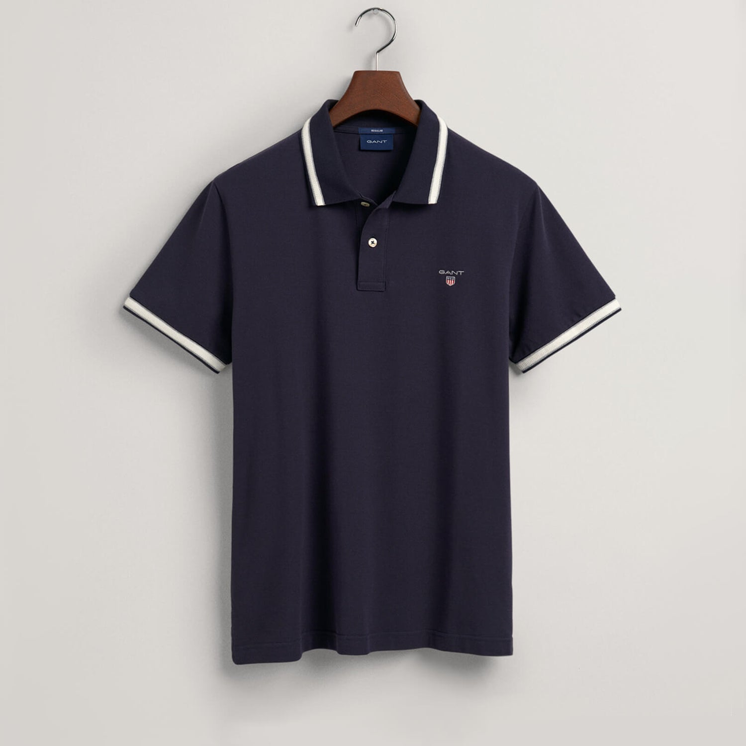 GANT Herringbone Cotton-Piqué Polo Shirt - S