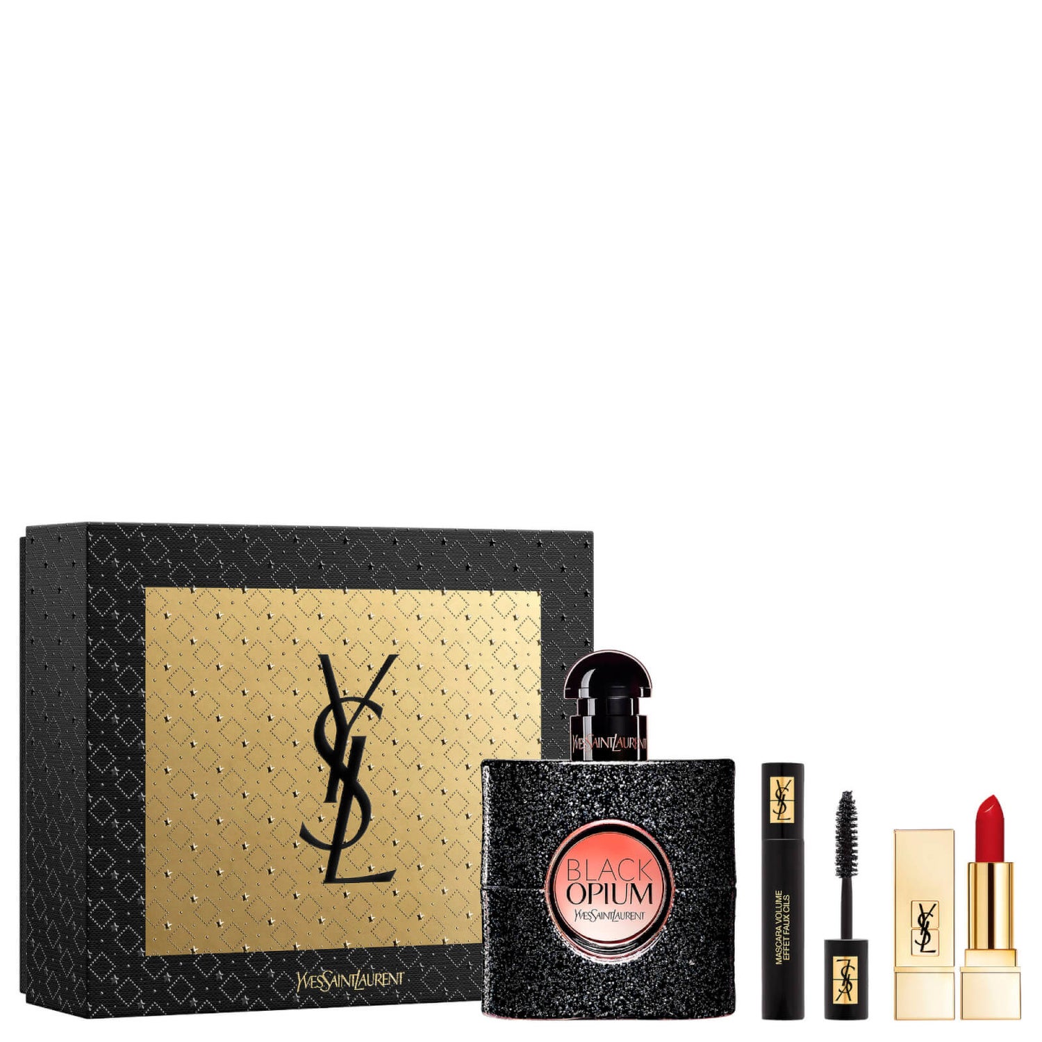 Yves Saint Laurent Black Opium Eau de Parfum and Makeup Icons Gift Set (Worth £103.00)
