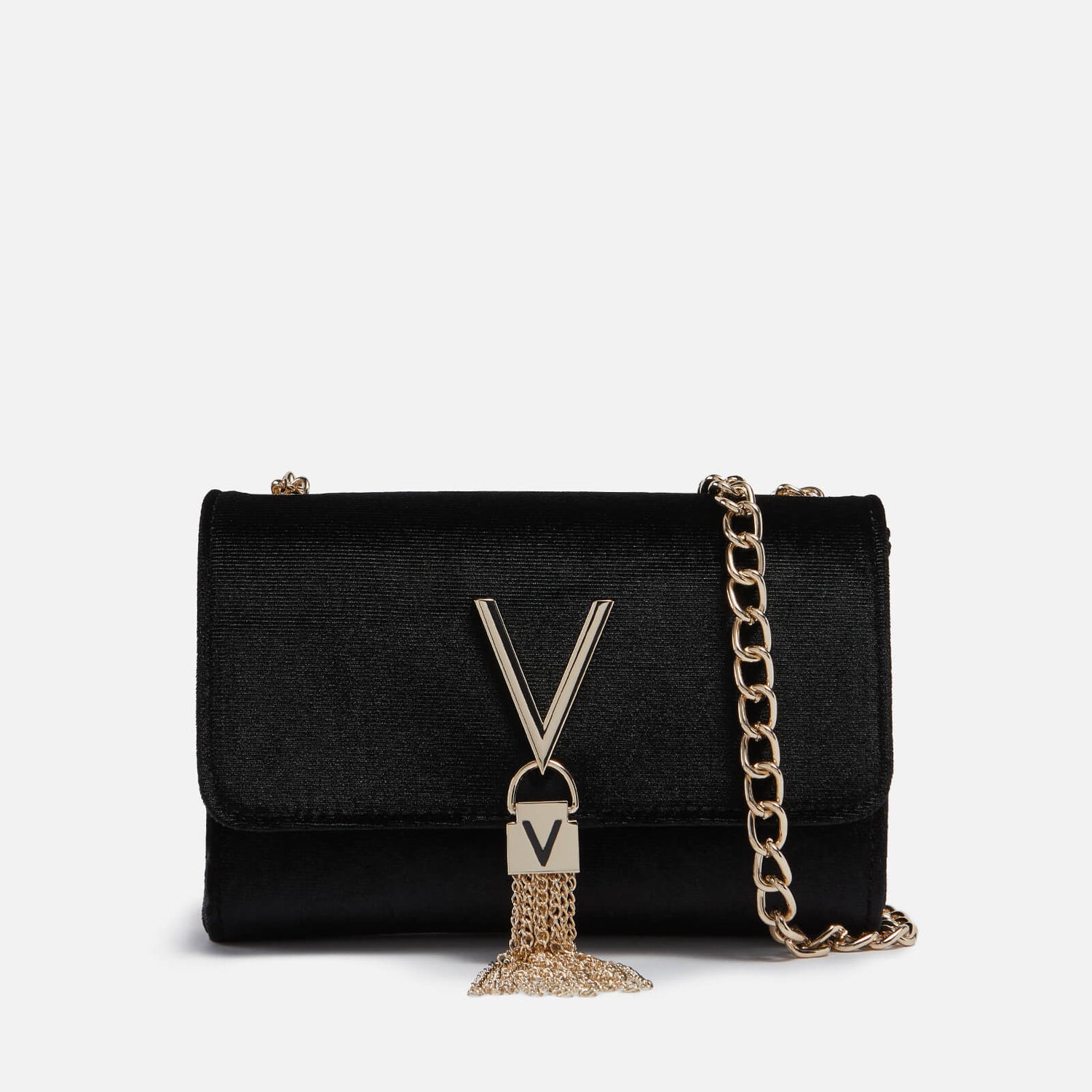 Valentino Bags Divina Velvet Shoulder Bag