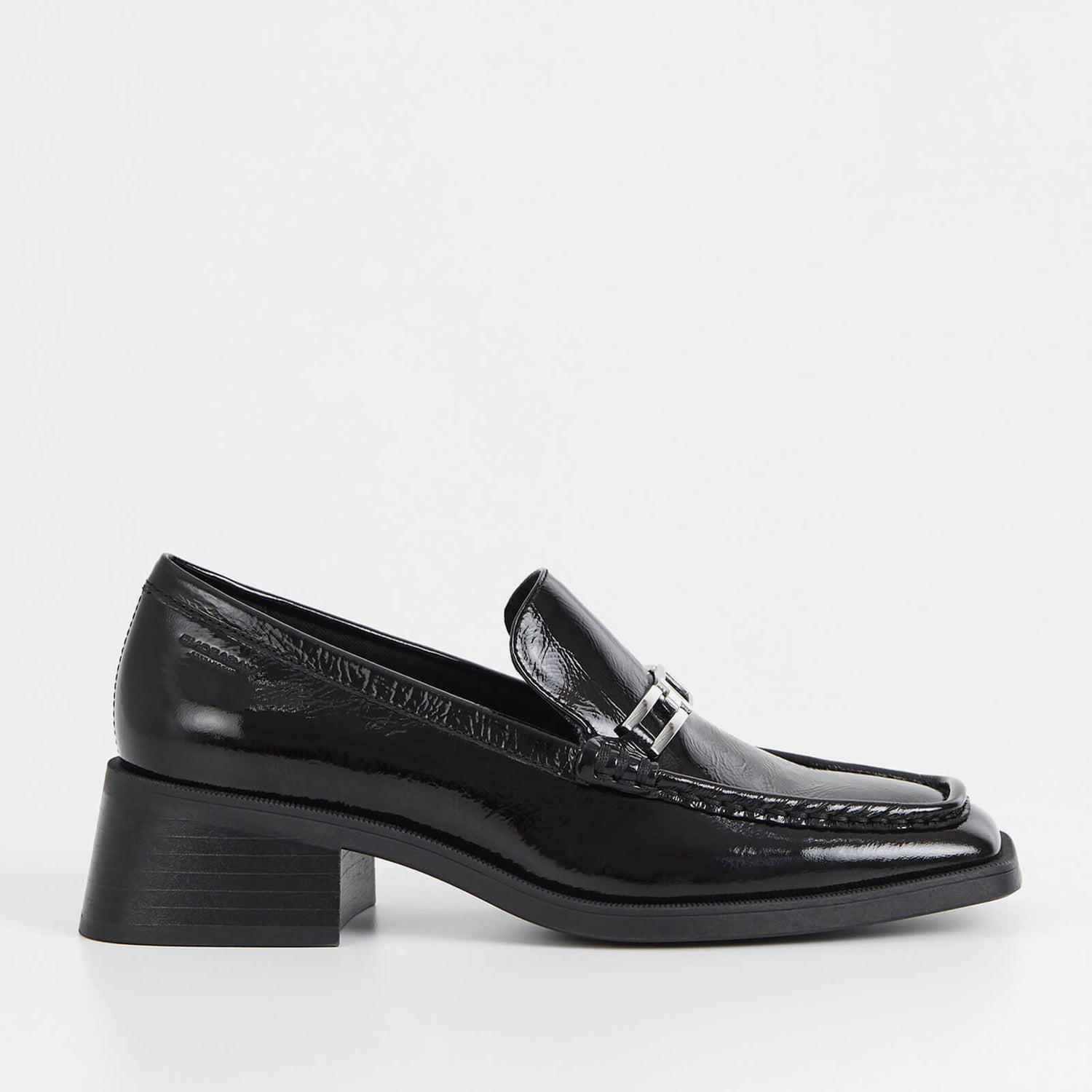Vagabond Blanca Patent Leather Heeled Loafers - UK 5