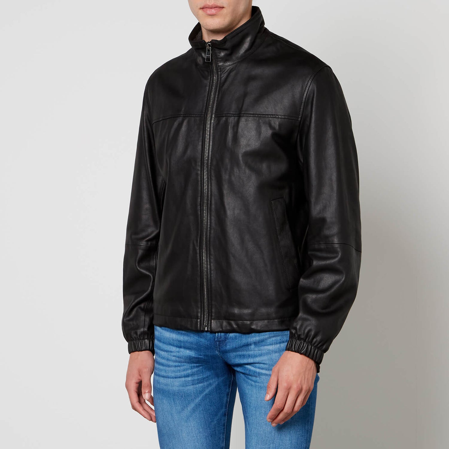 BOSS Orange Jasis Leather Jacket - IT 46/S