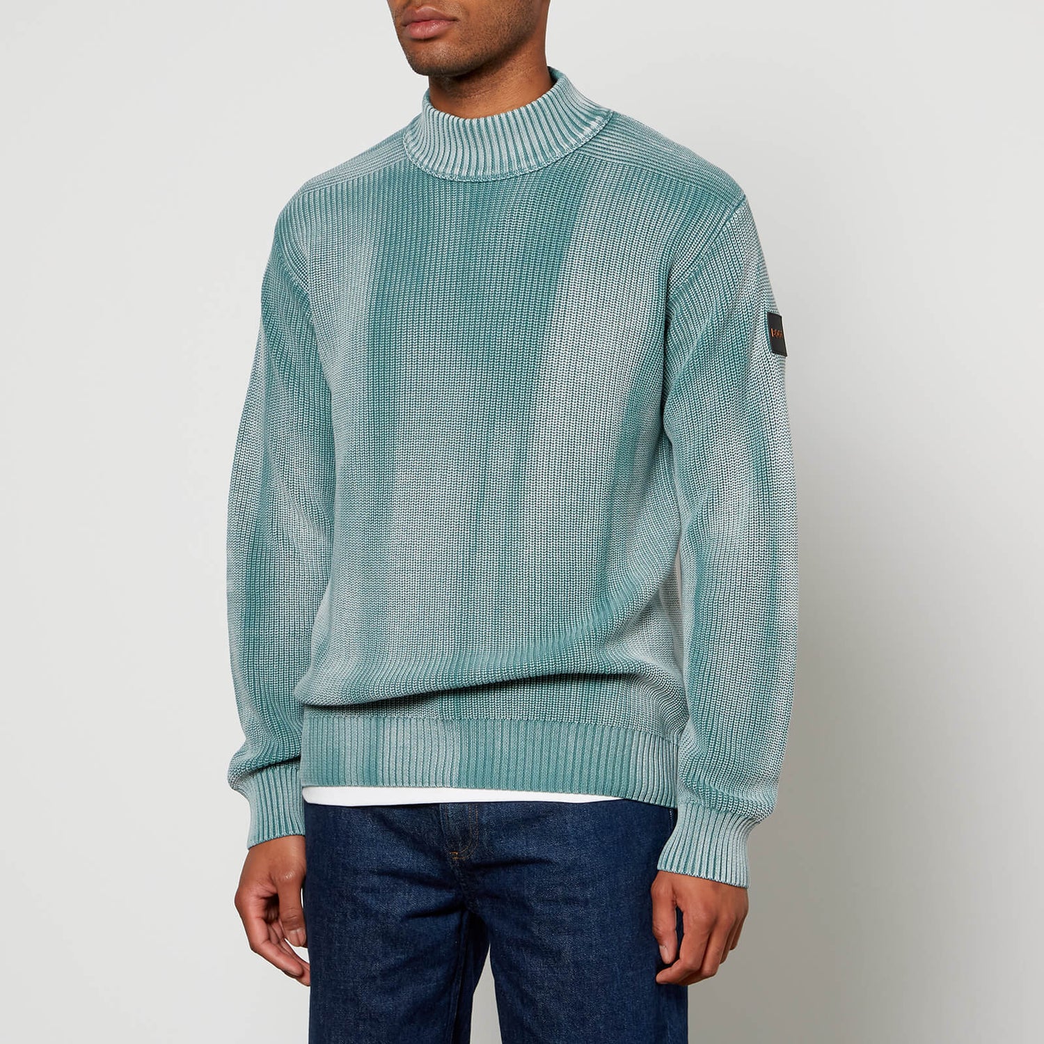 BOSS Orange Katreat Logo-Patched Rib-Knitted Jumper - S