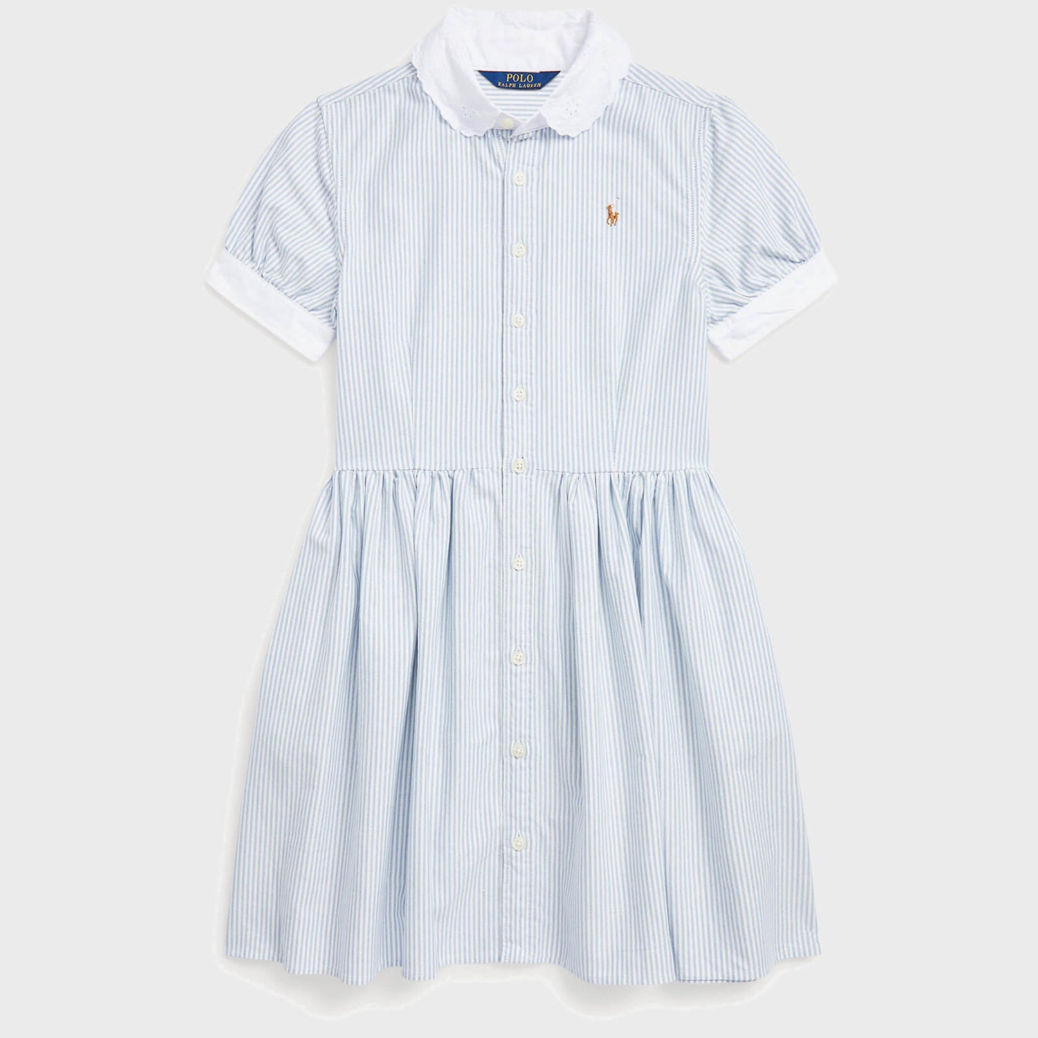 Polo Ralph Lauren Girls' Dabney Cotton-Poplin Day Dress - 12 Years