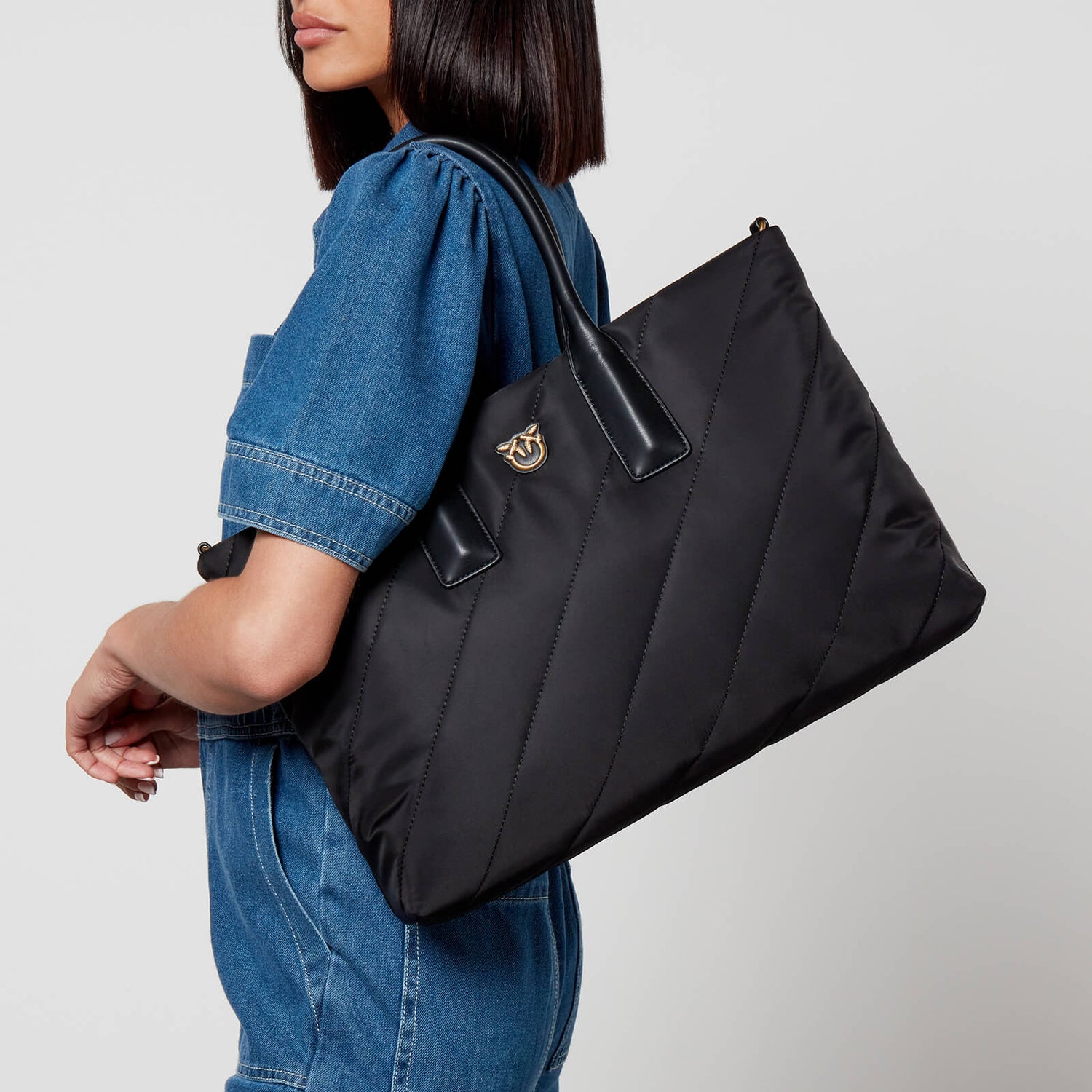 Pinko Maxi Puff Quilted Shell Tote Bag 0