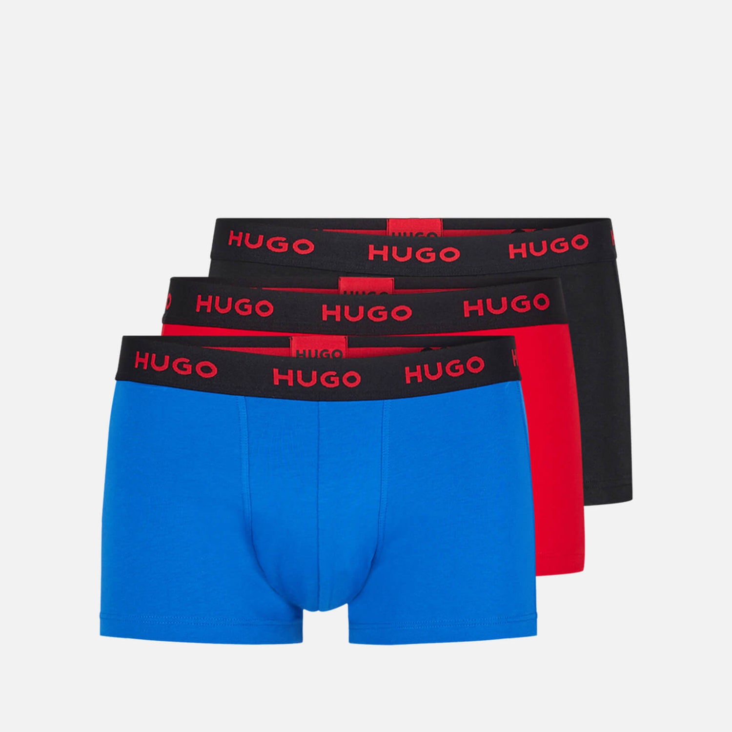 Hugo Boss Logo Cotton-Blend Trunks 3-Pack - S