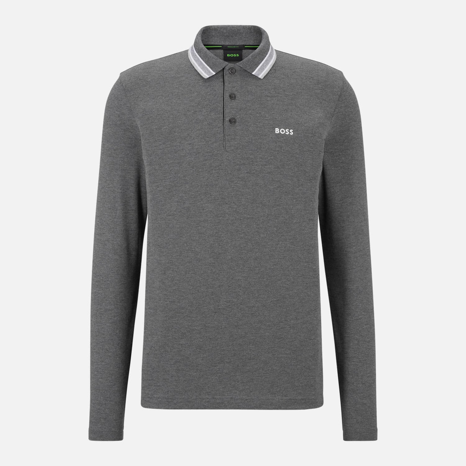 Hugo Boss Plisy Logo Cotton Long Sleeve Polo Shirt - S