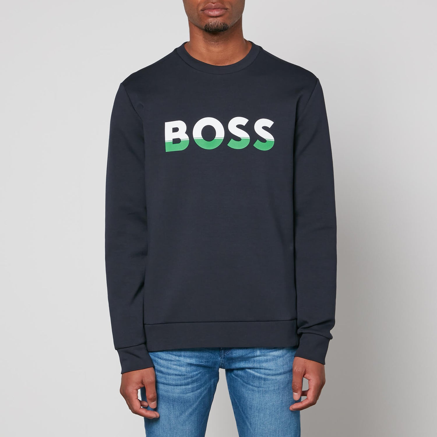 BOSS Green Salbo 1 Logo-Printed Jersey Sweatshirt - S