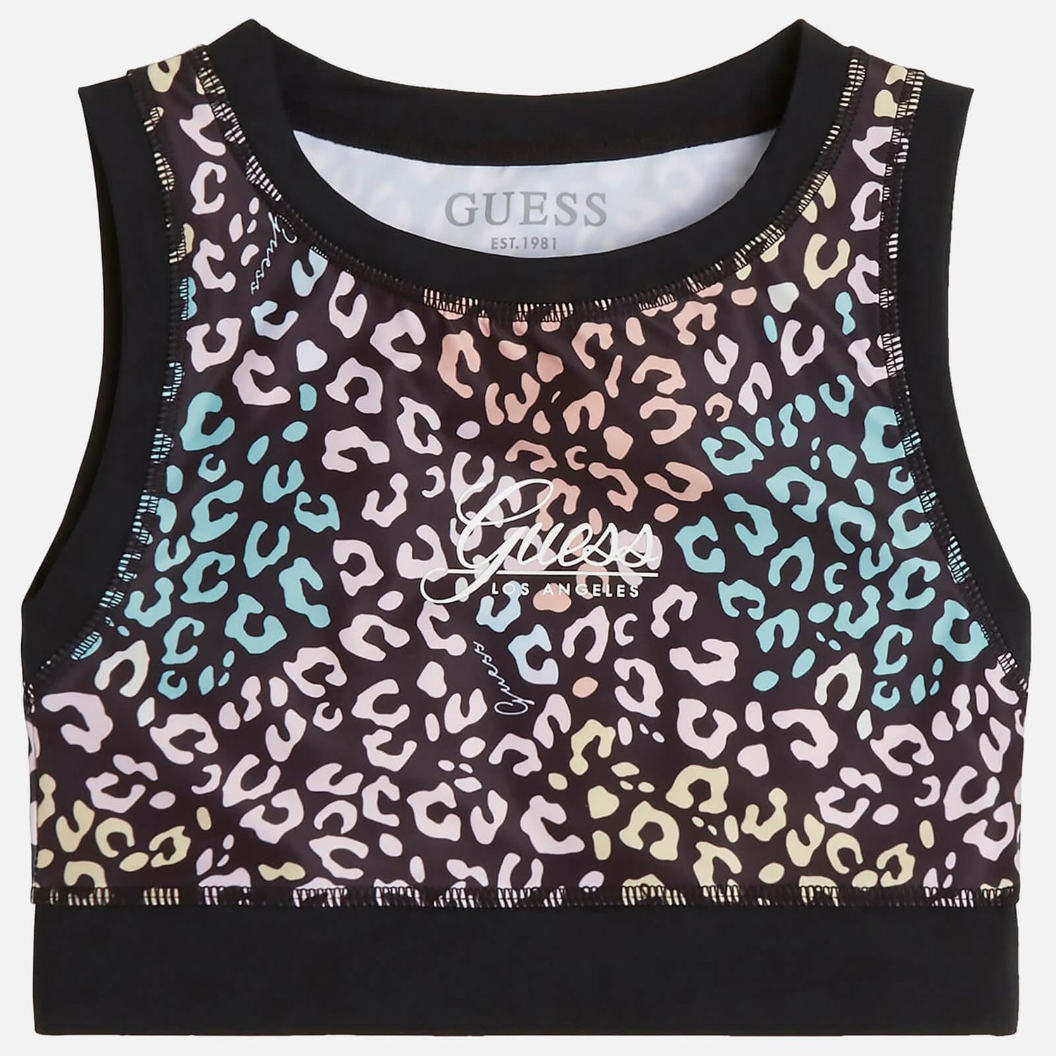 Guess Girls' Active Leopard Print Jersey Top - 7 Years